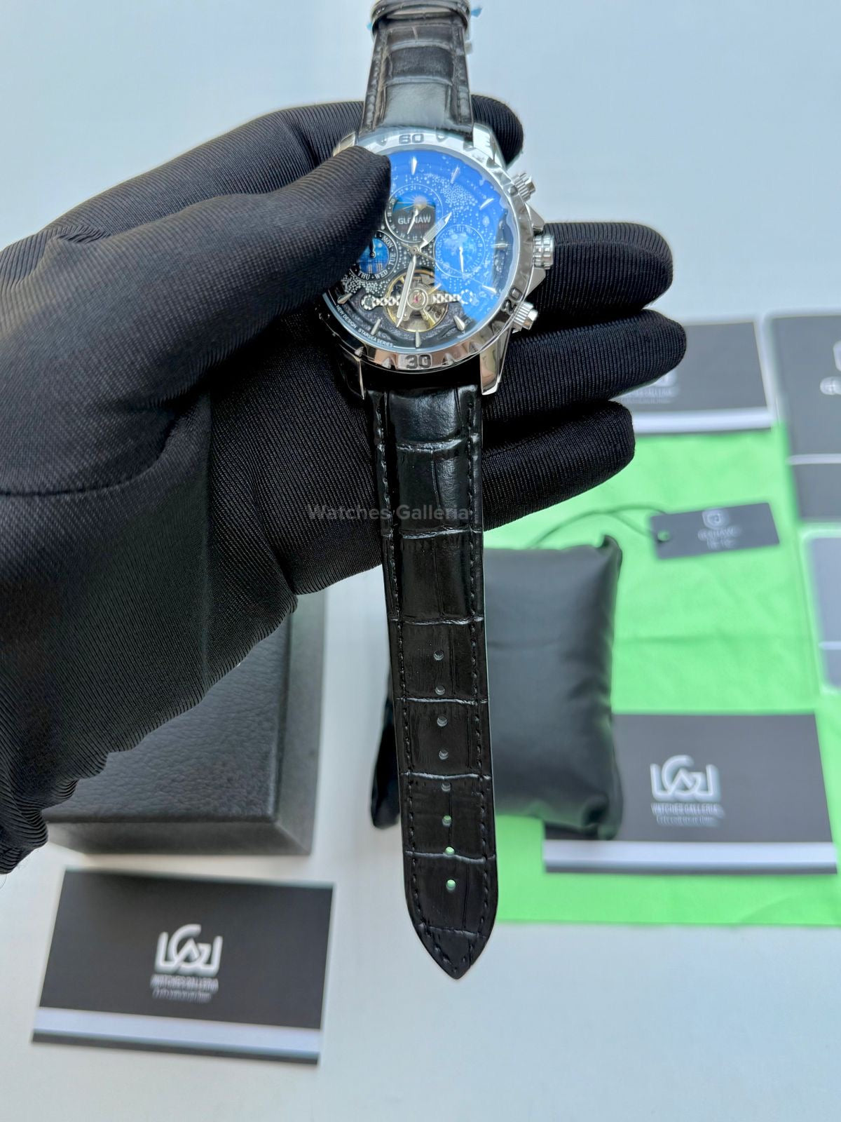 Glenaw Moonphase Automatic (Black) GL8919 Watches Galleria