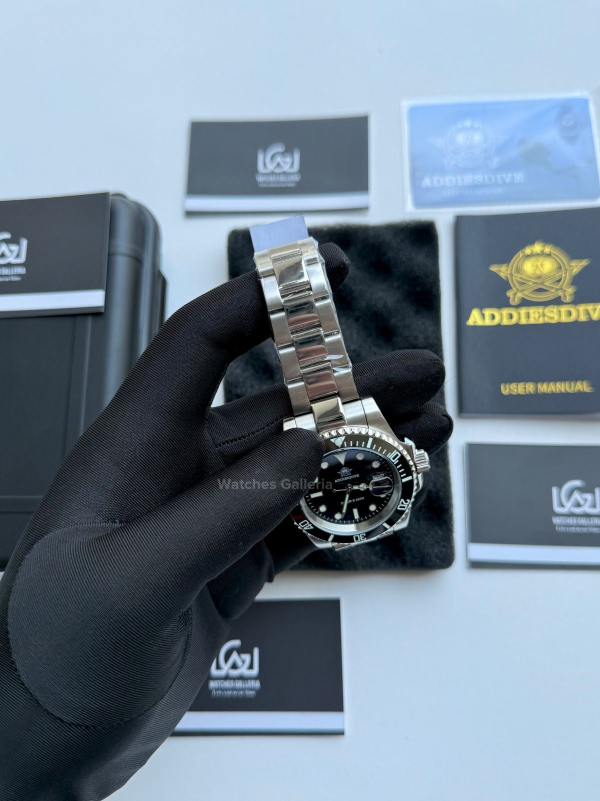 Addiesdive Submariner (Black) Quartz MY-H3-2QZ Watches Galleria