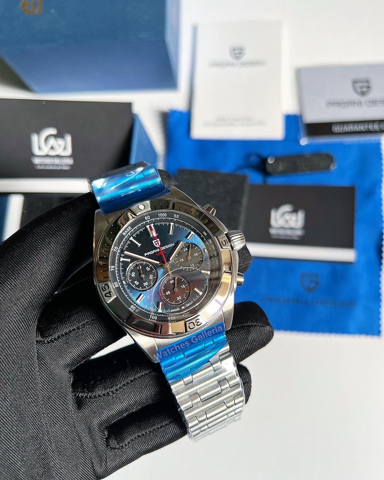 Pagani Design Chronomat W/ Rouleaux Bracelet (Blue) (Discontinued) PD1705