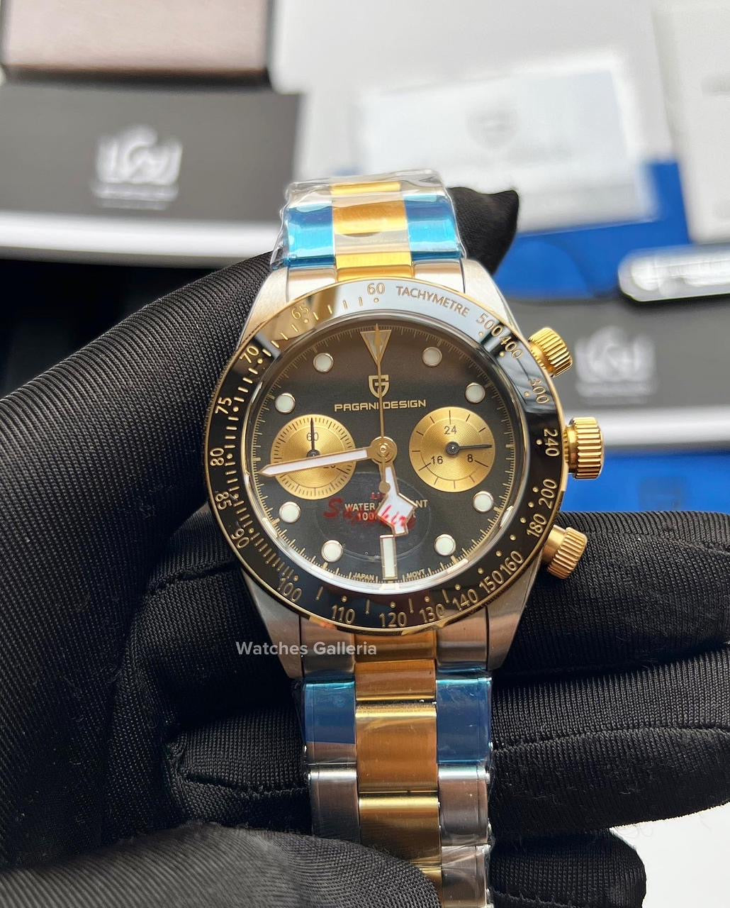 Pagani Design Black Bay Chronograph Quartz (Two Tone) PD1718 âDISCONTINUEDâ