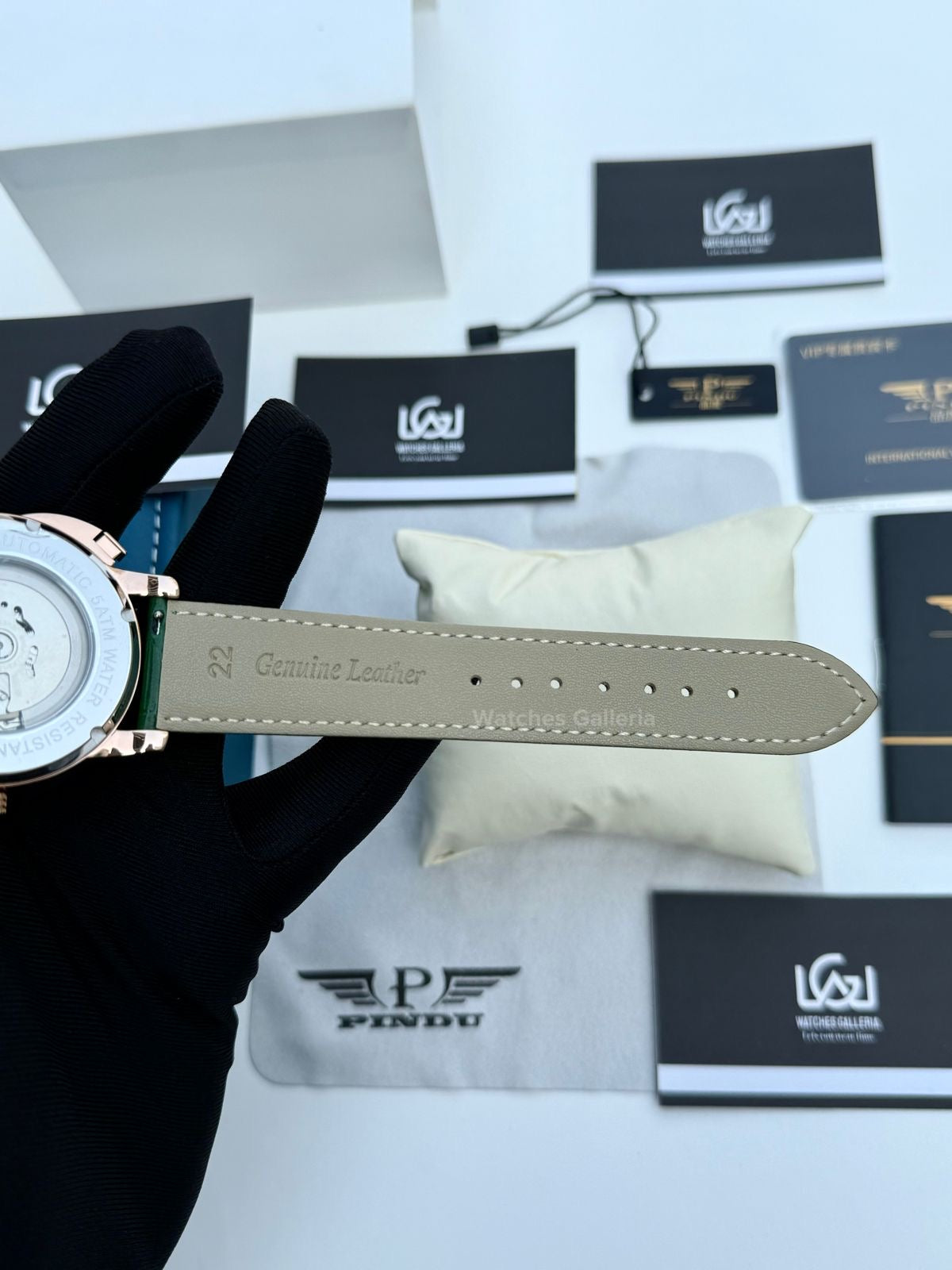 Pindu Design Casino Roulette Button Edition Automatic (Baguette Cut Diamonds) P6628 Watches Galleria