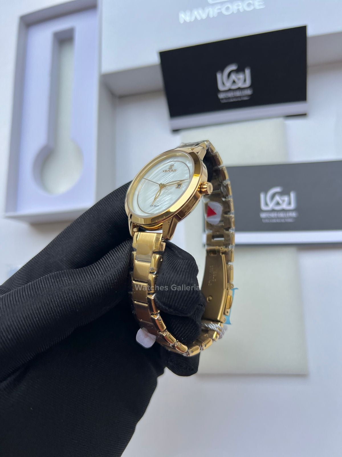 Naviforce Ladies Date Just (Gold) NF5008L Watches Galleria