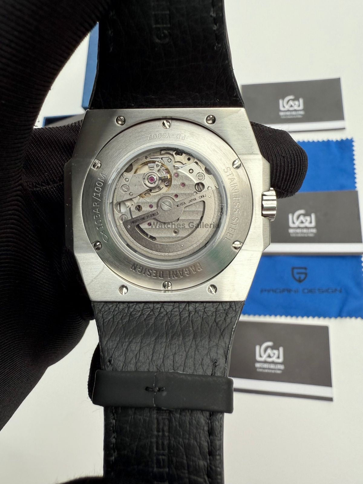 Pagani Design Werdelin Japan Automatic Movement (Silver/Black) PDys007 Watches Galleria