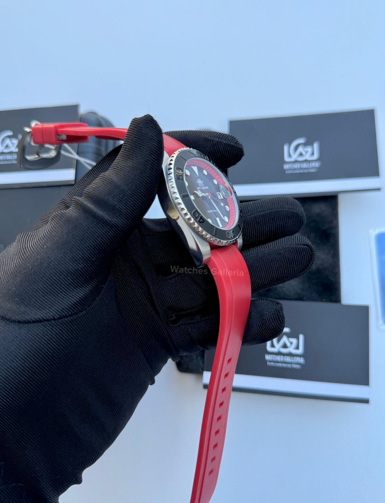 Addiesdive Yachtmaster Quartz (Red) AD2040 Watches Galleria