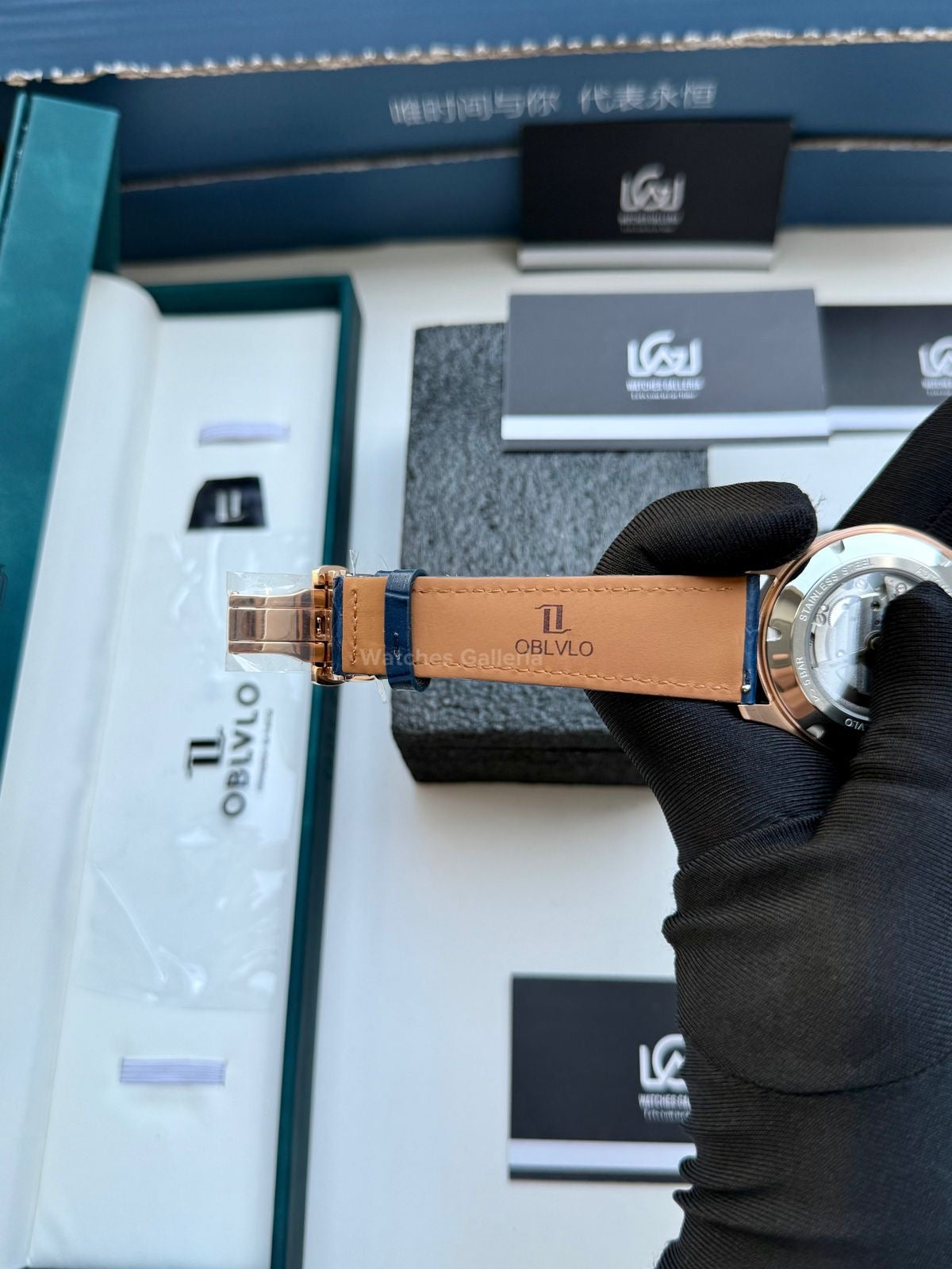 Oblvlo Grand Complications Calestial Autmatic (Blue Gold) oblvloGC Watches Galleria