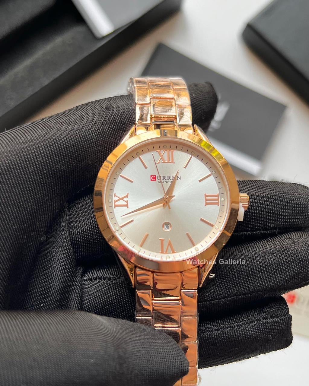 Curren Datejust Ladies Watch Quartz (Rose Gold/White) C9007