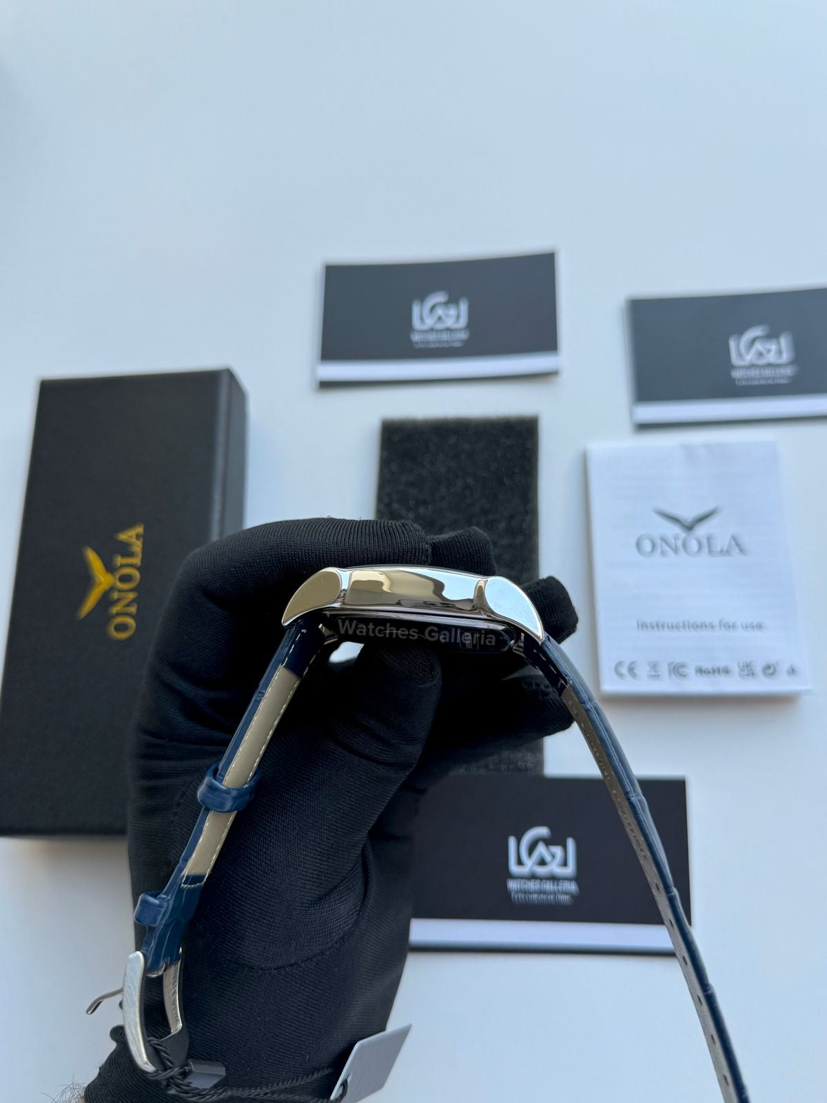 Onola Square Chronograph Quartz (Blue) ON6818 Watches Galleria