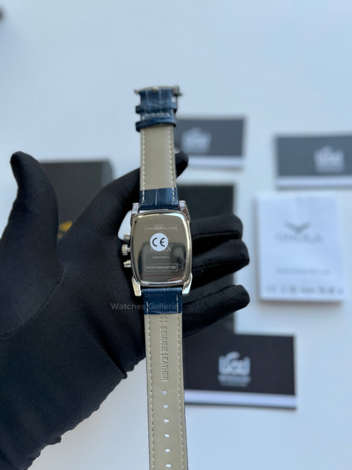 Onola Square Chronograph Quartz (Blue) ON6818 Watches Galleria