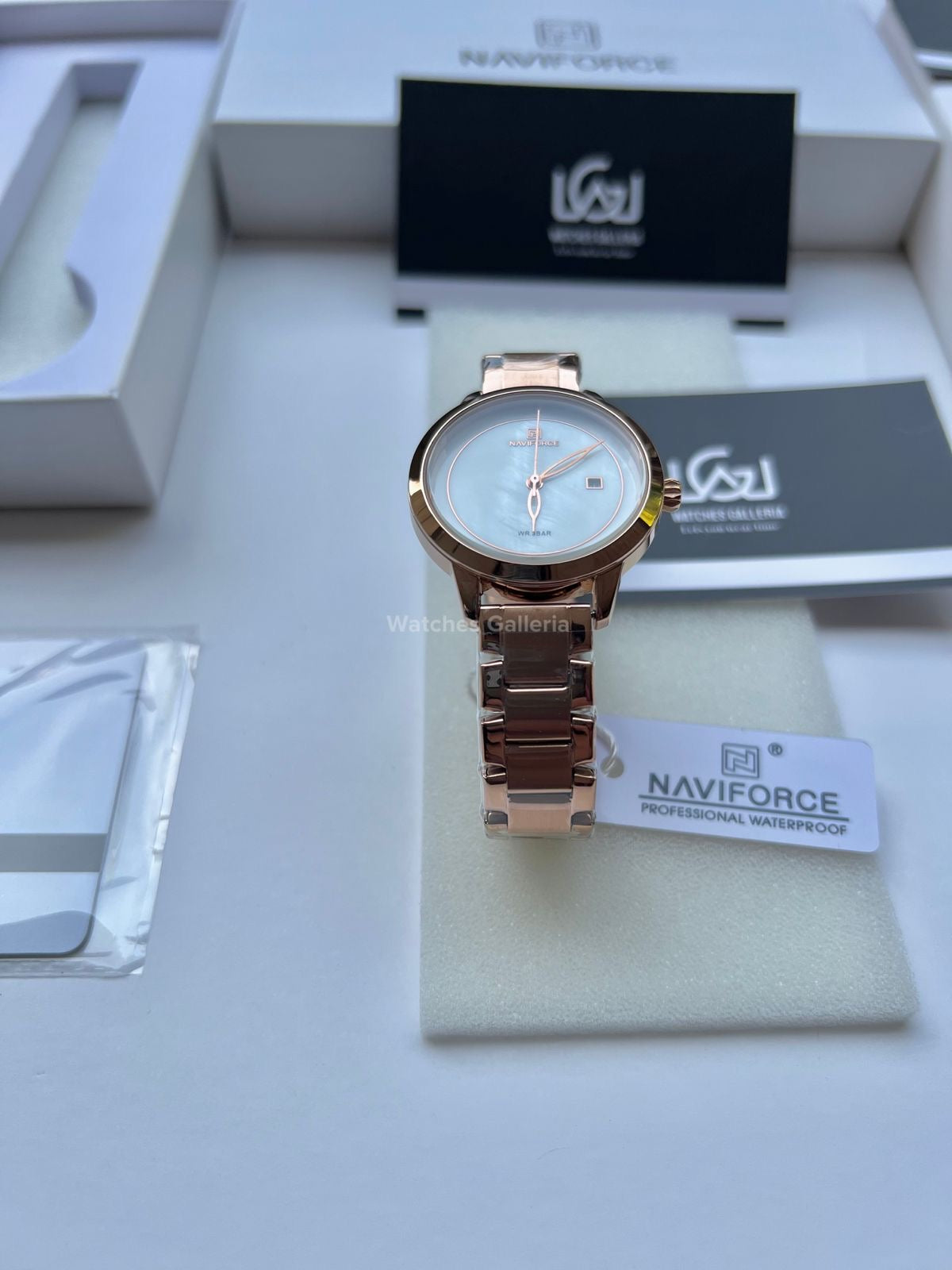 Naviforce Ladies Date Just (Rose Gold) NF5008L Watches Galleria