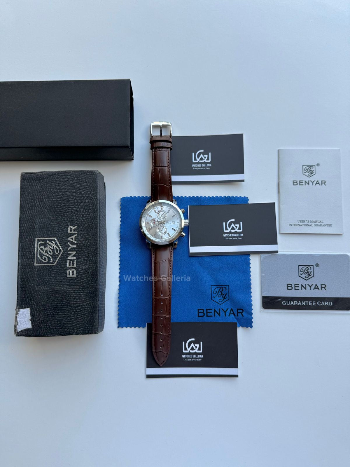 Benyar Classic Chronograph Quartz (Brown ~ Silver) BY5102 Watches Galleria