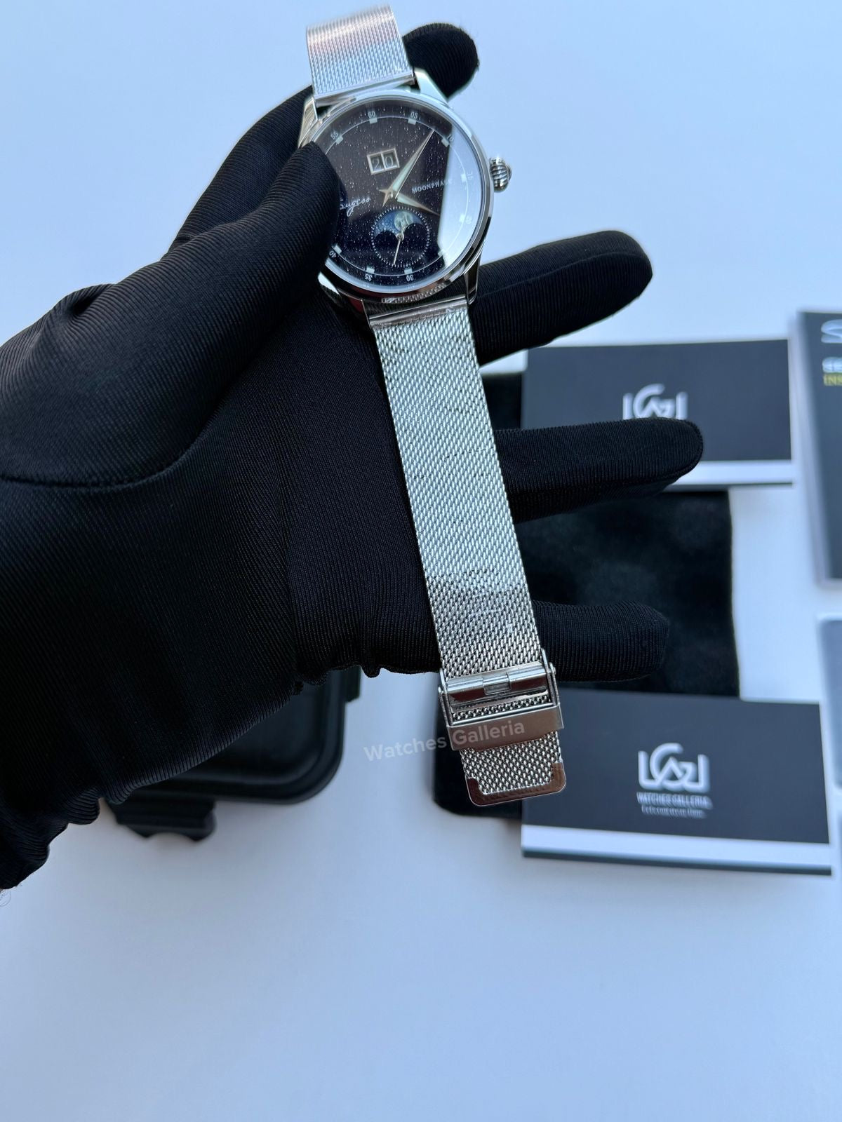 Sugess Moonphase Automatic S401B (Mesh Strap Exclusive) Watches Galleria