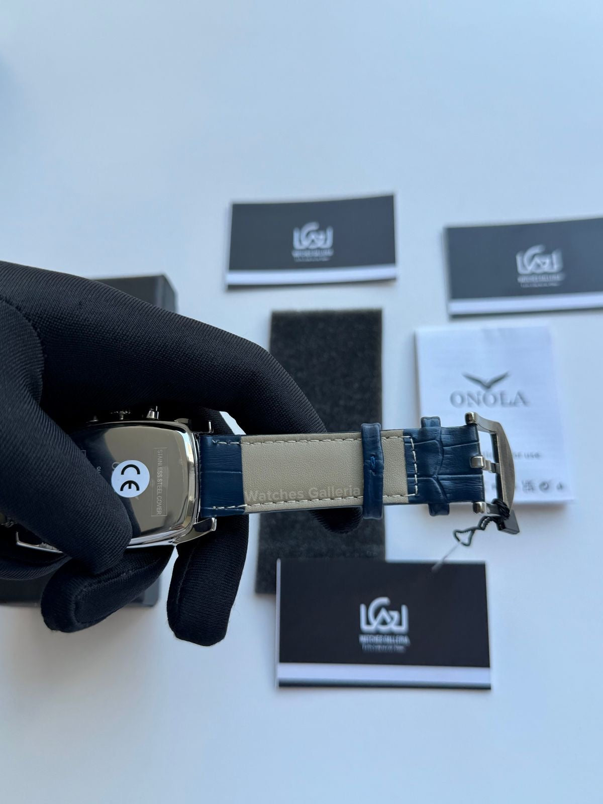 Onola Square Chronograph Quartz (Blue) ON6818 Watches Galleria
