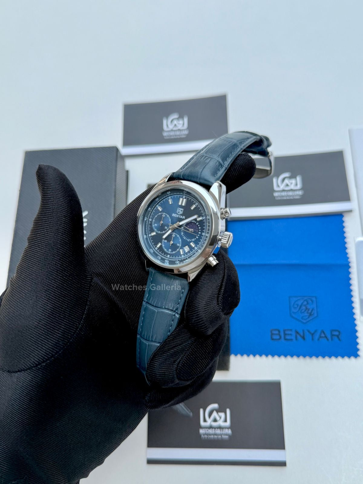 Benyar Classic Moonphase Quartz (Blue) BY5193 Watches Galleria