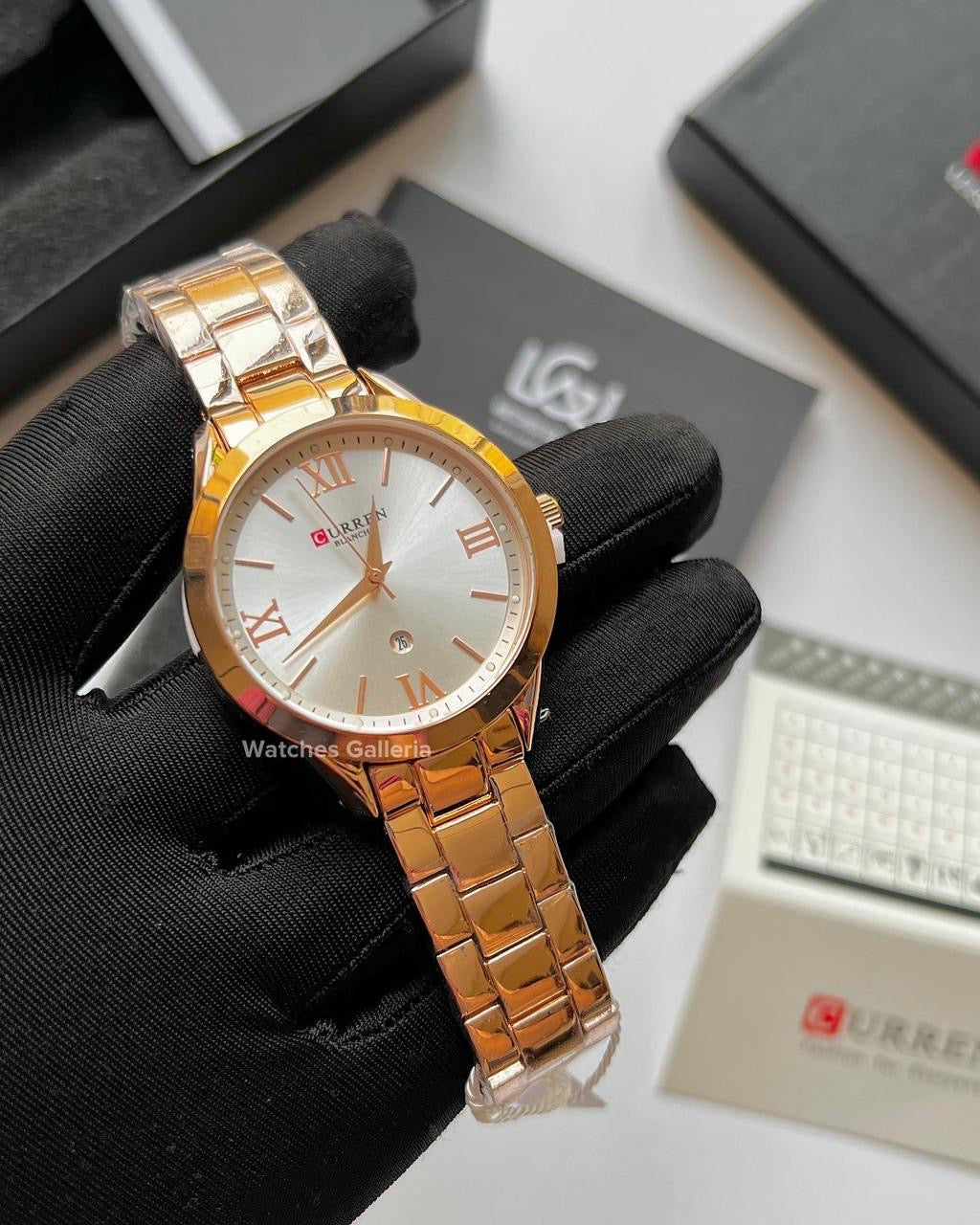 Curren Datejust Ladies Watch Quartz (Rose Gold/White) C9007