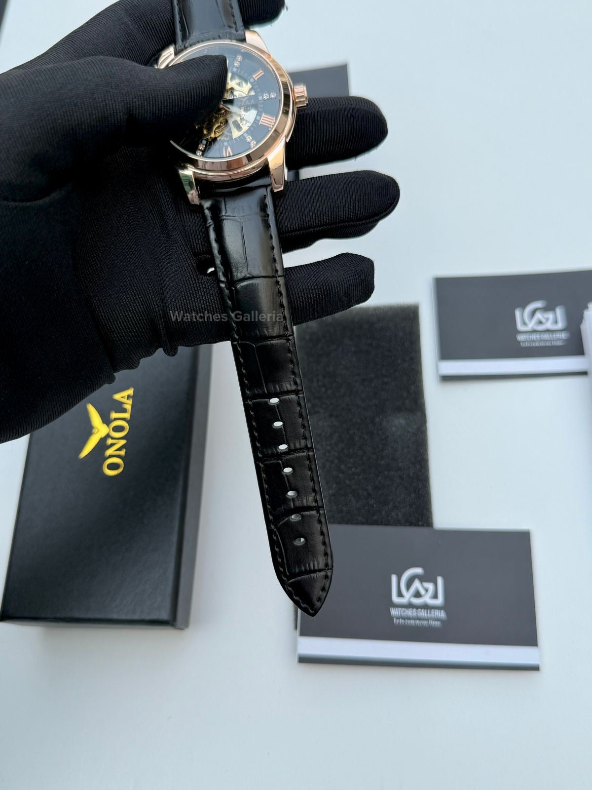 Onola Skeleton Watch Automatic (Rose Gold) ON3861 Watches Galleria