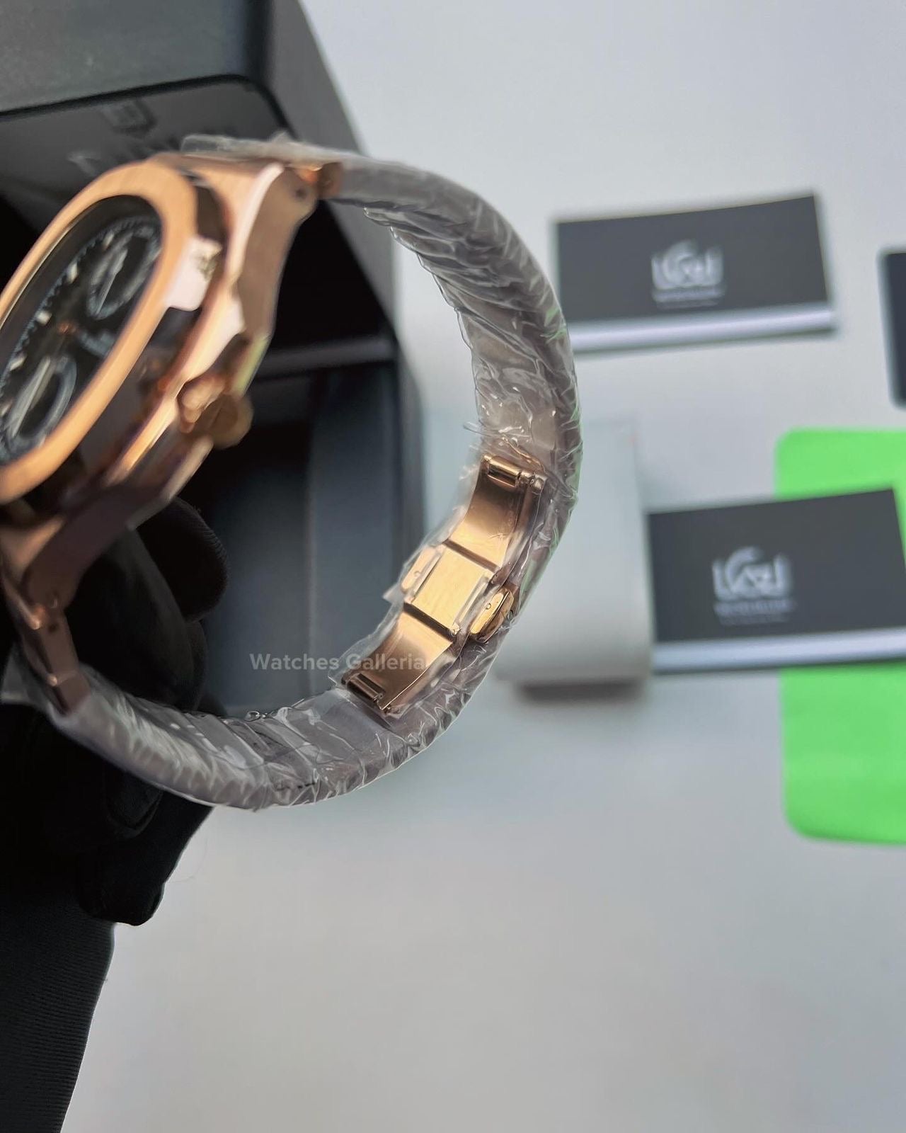 Didun Nautilus Date Day Quartz (Rose Gold w/ Black) PD49 Watches Galleria