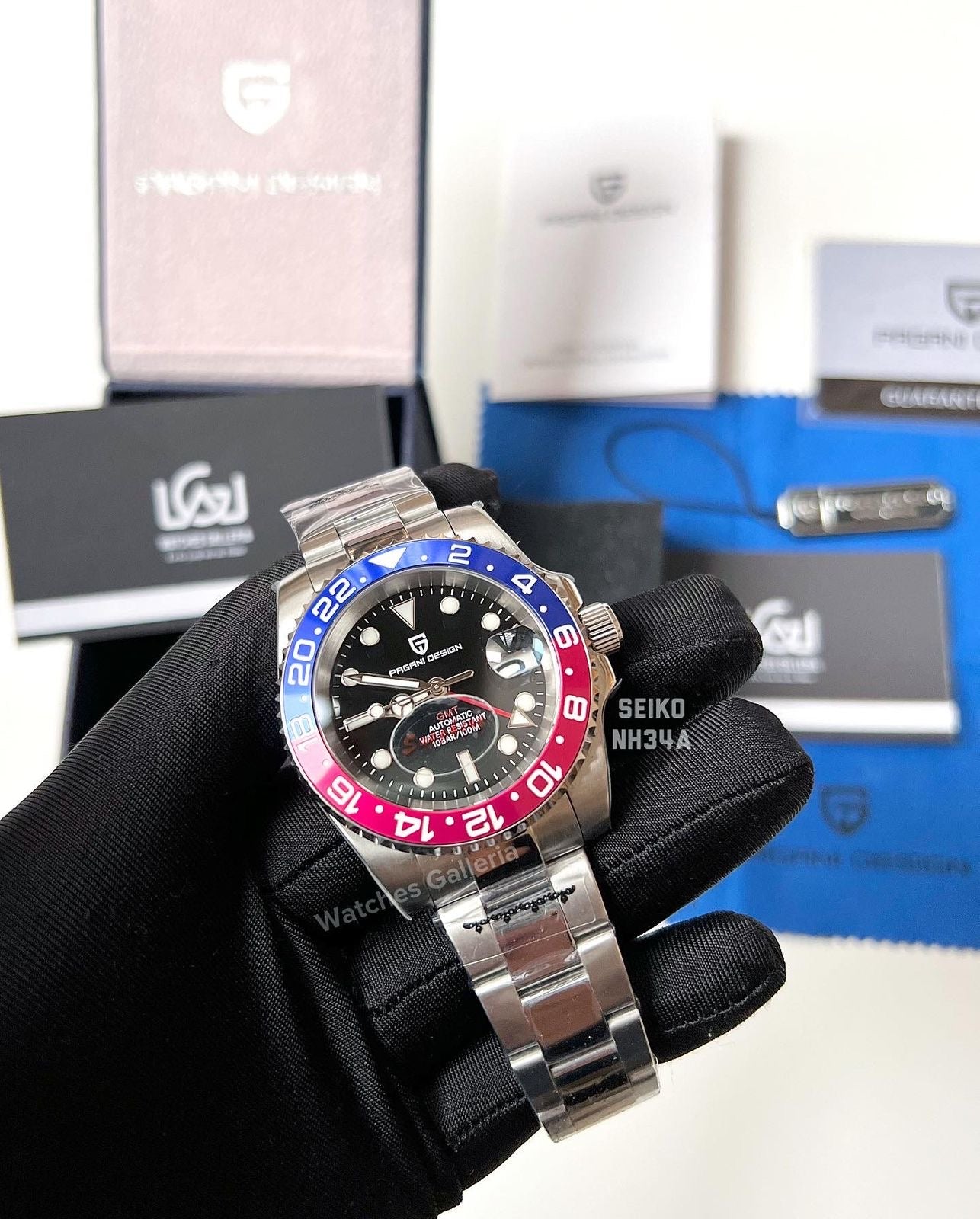 Pagani Design GMT Master V3 Seiko NH34A Automatic (Pepsi) PD1662A