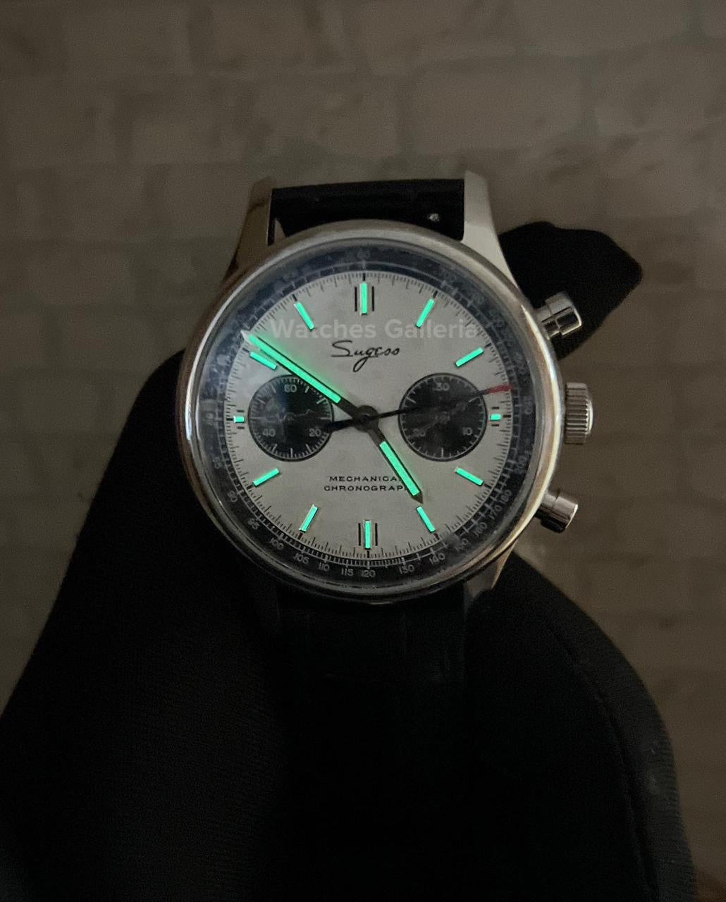 Sugess Panda Chronograph ManualWind (White) ST1901