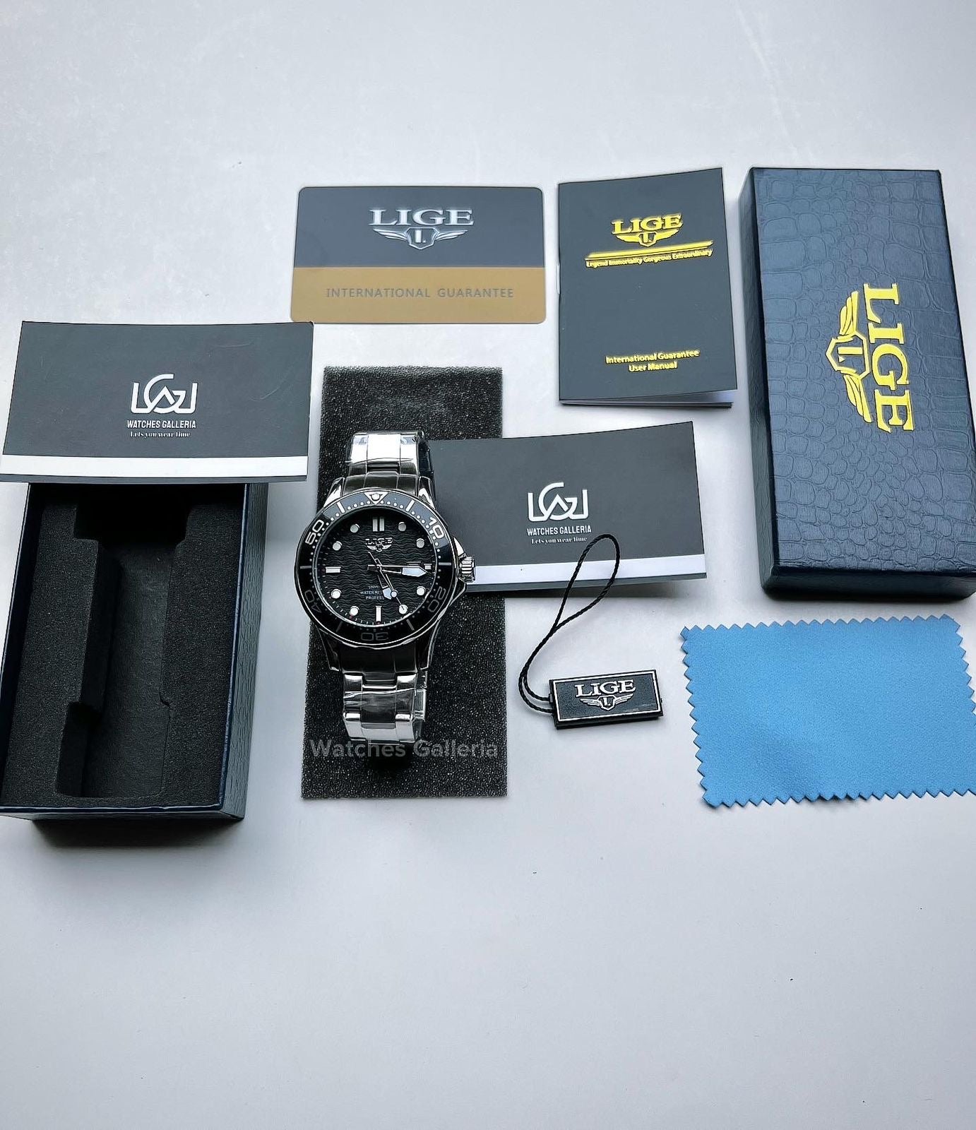 Lige Sea Master Diver Quartz (Black) LG8936