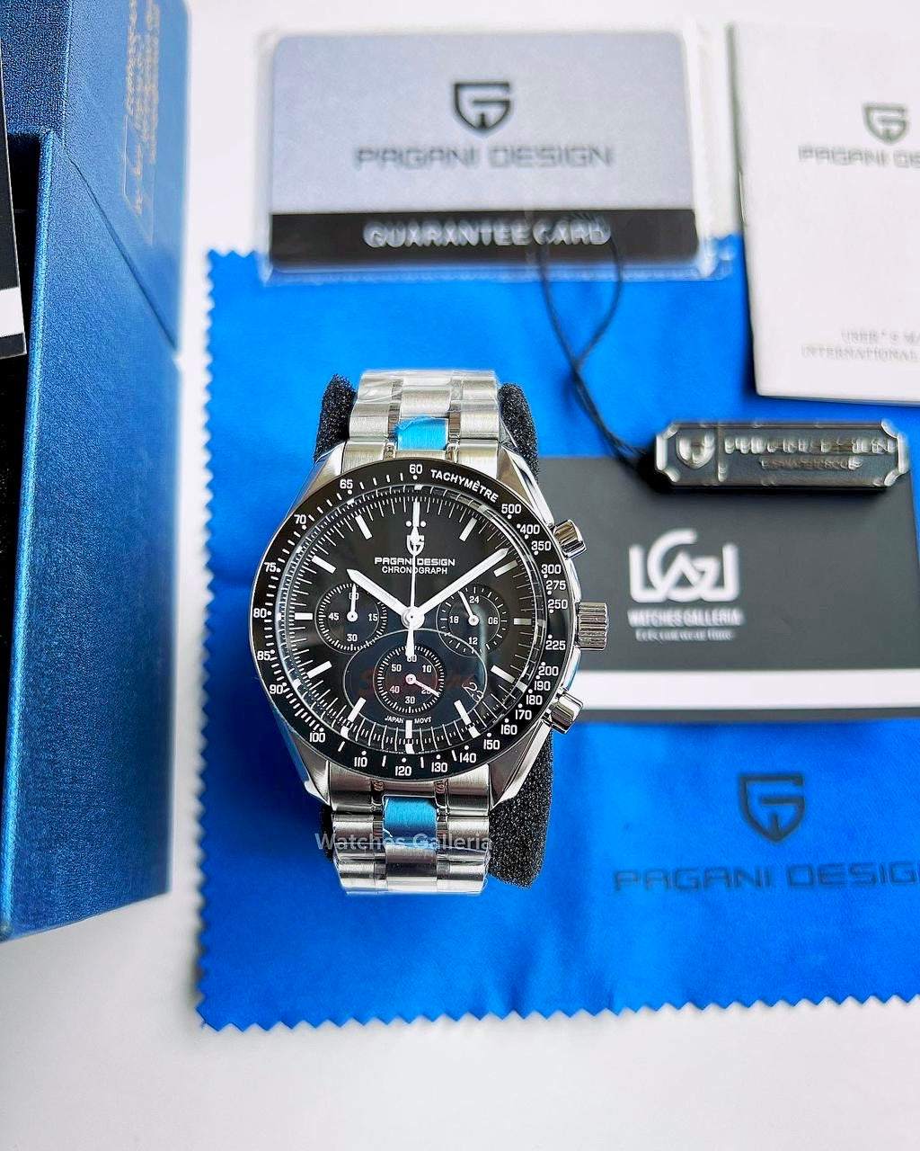 Pagani Design Speedmaster Moonwatch Quartz (Black) PD1701 V3
