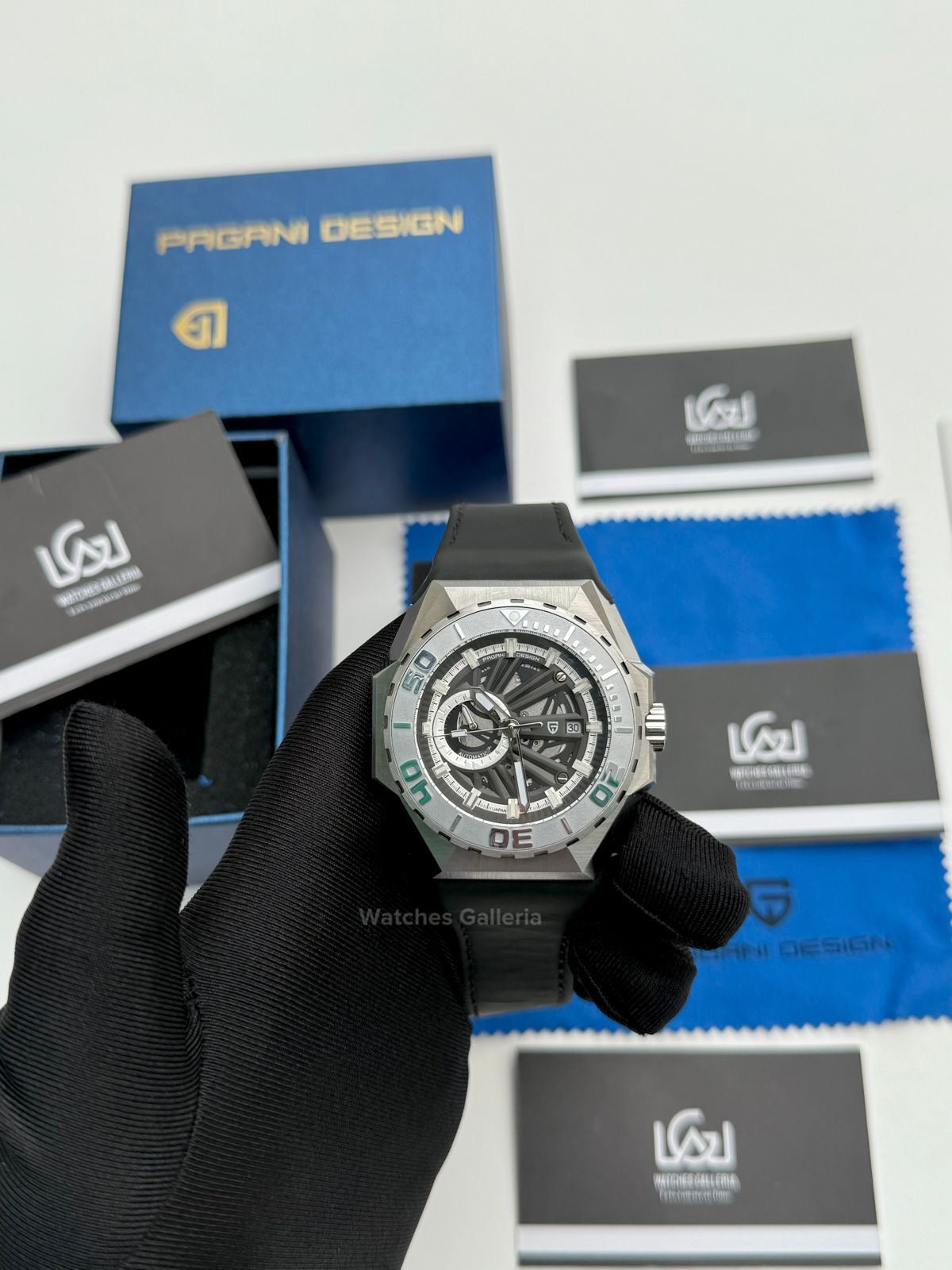 Pagani Design Werdelin Japan Automatic Movement (Silver/Black) PDys007 Watches Galleria