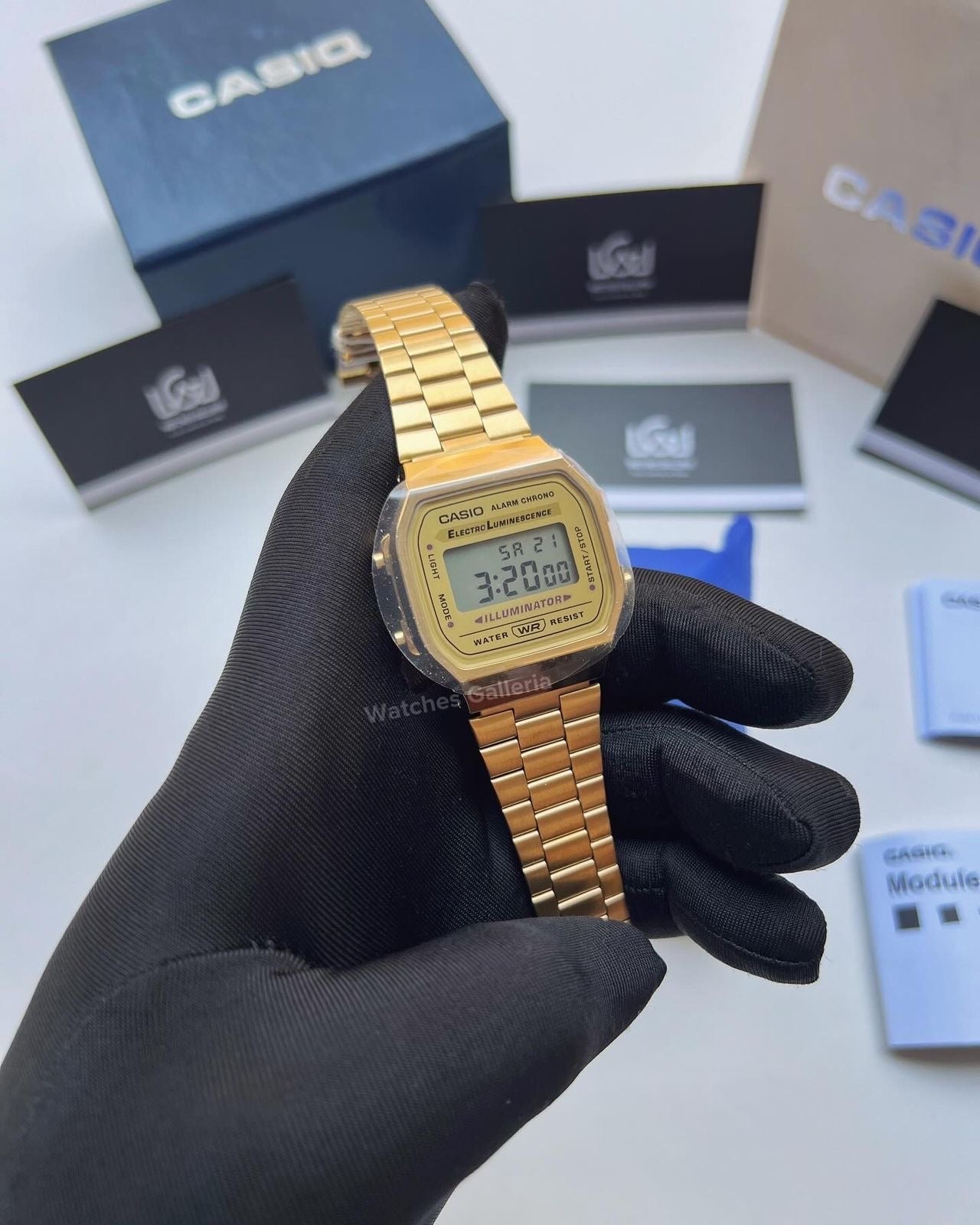Casio Vintage Digital (Gold) A168WG Watches Galleria
