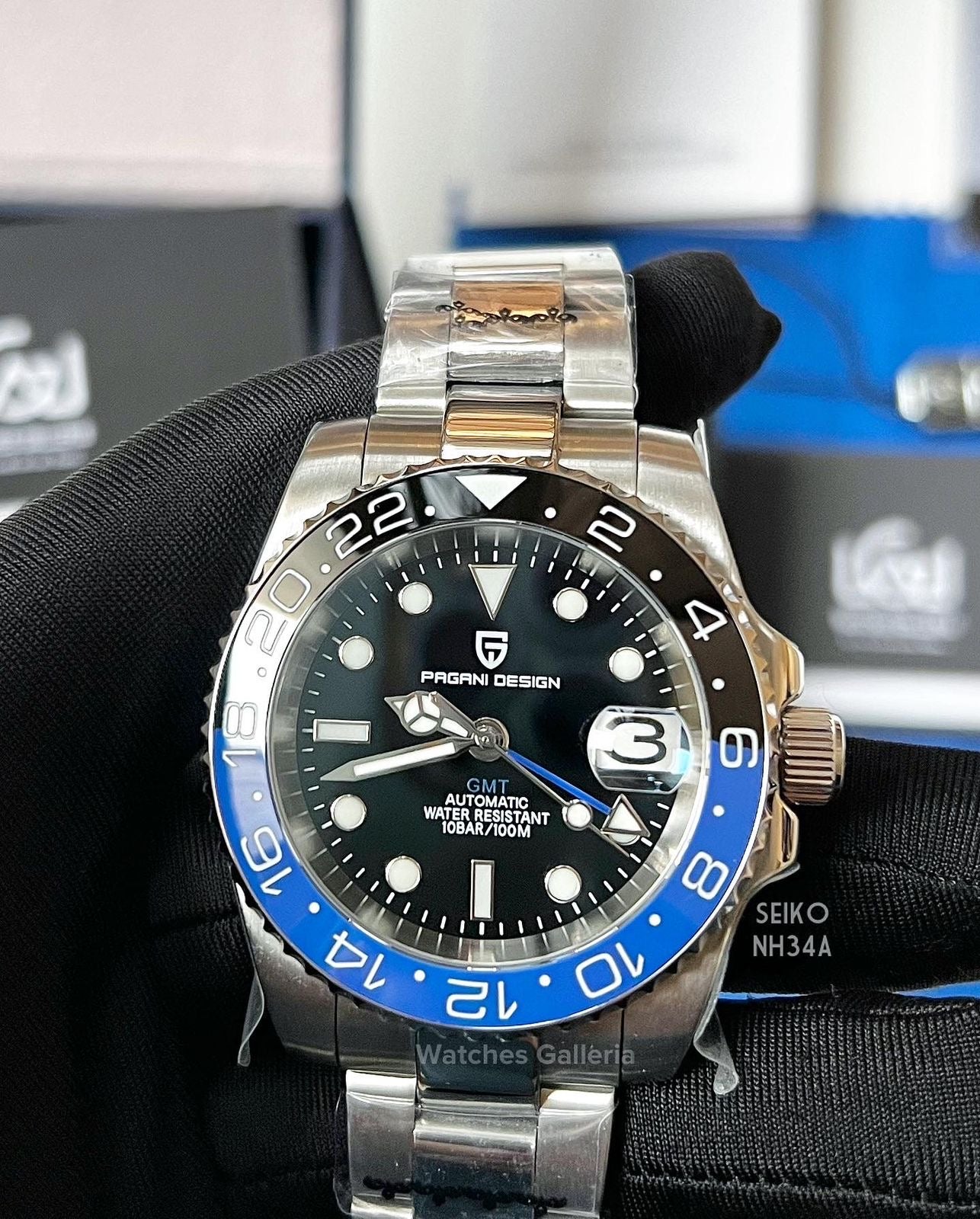 Pagani Design GMT Master V3 Seiko NH34A Automatic (Batman) PD1662A