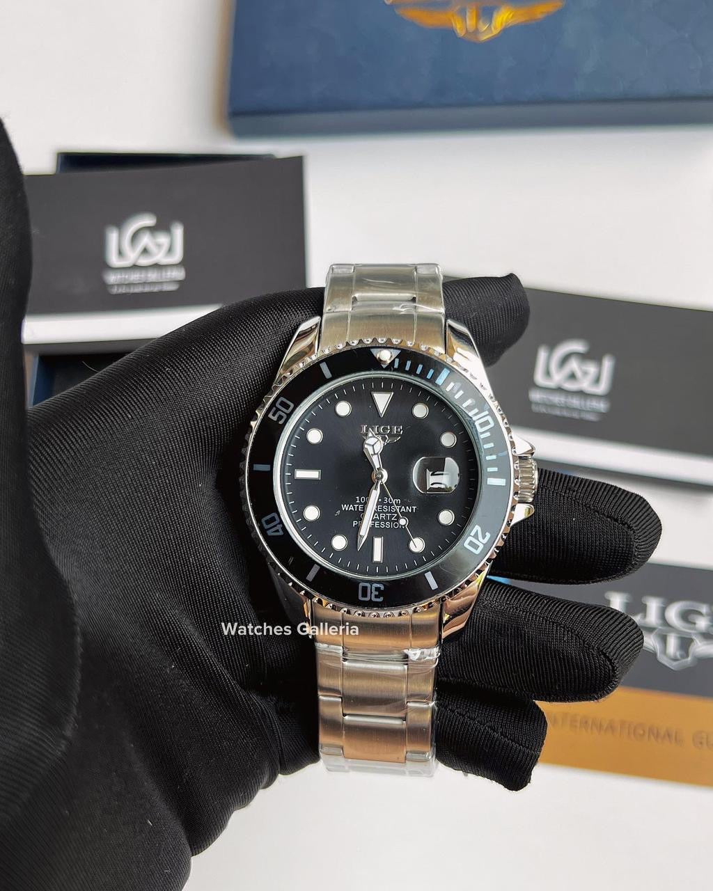 Lige Submariner Quartz (Black) LG10045