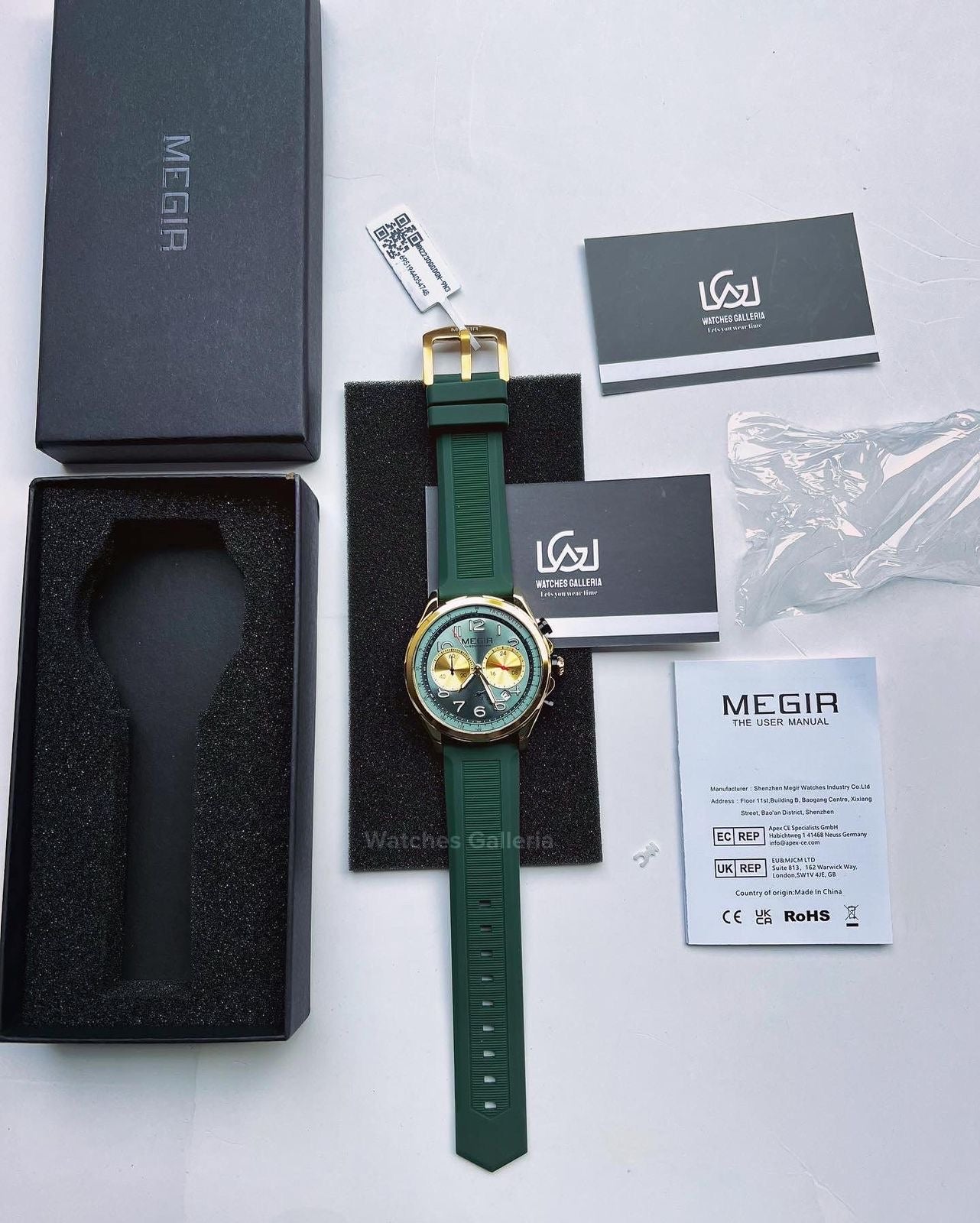Megir Panda Chronograph Quartz (Green) MN2230