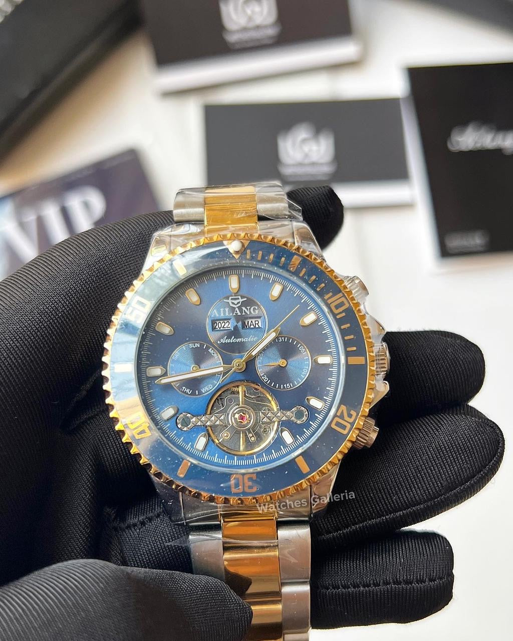 Ailang Flywheel Automatic (Blue/Gold) AL8202