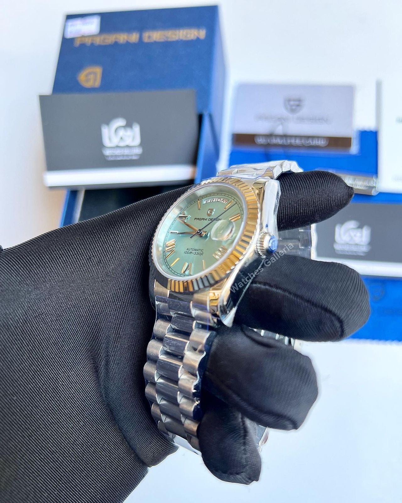 Pagani Design Date Day Automatic 36mm (Ice Blue) PD1752