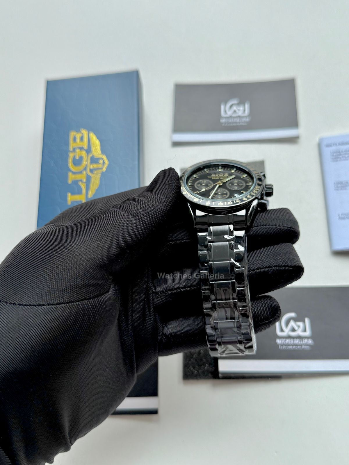 Lige Speedmaster Quartz (Black) lige89137 Watches Galleria