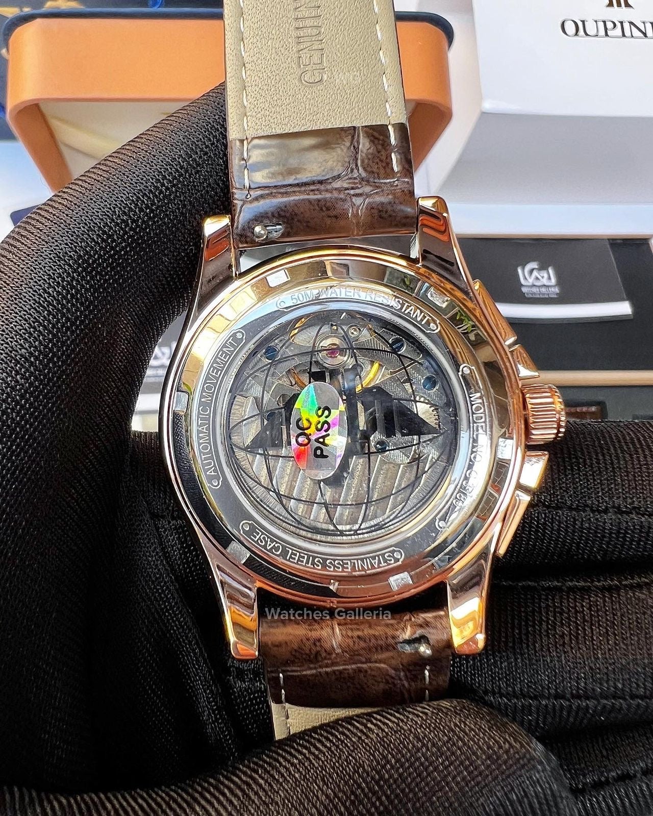 Oupinke Calendar Moonphase Automatic (Brown) 3189