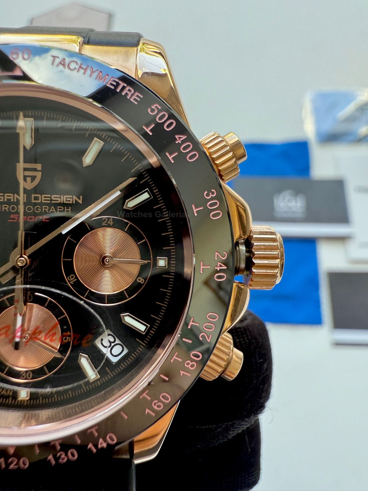 Pagani Design Daytona Quartz (Rose Gold Black) PD1664