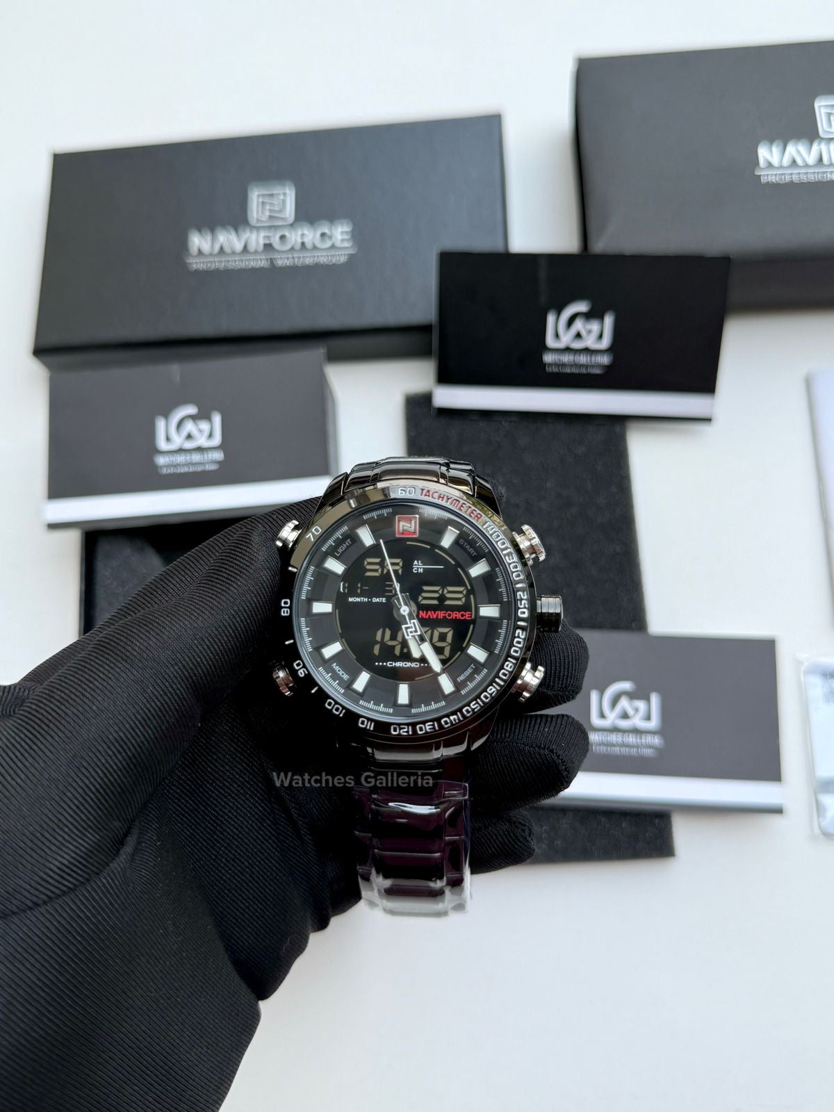 Naviforce Dual Analog and Digital Watch (Black) NF9093M Watches Galleria
