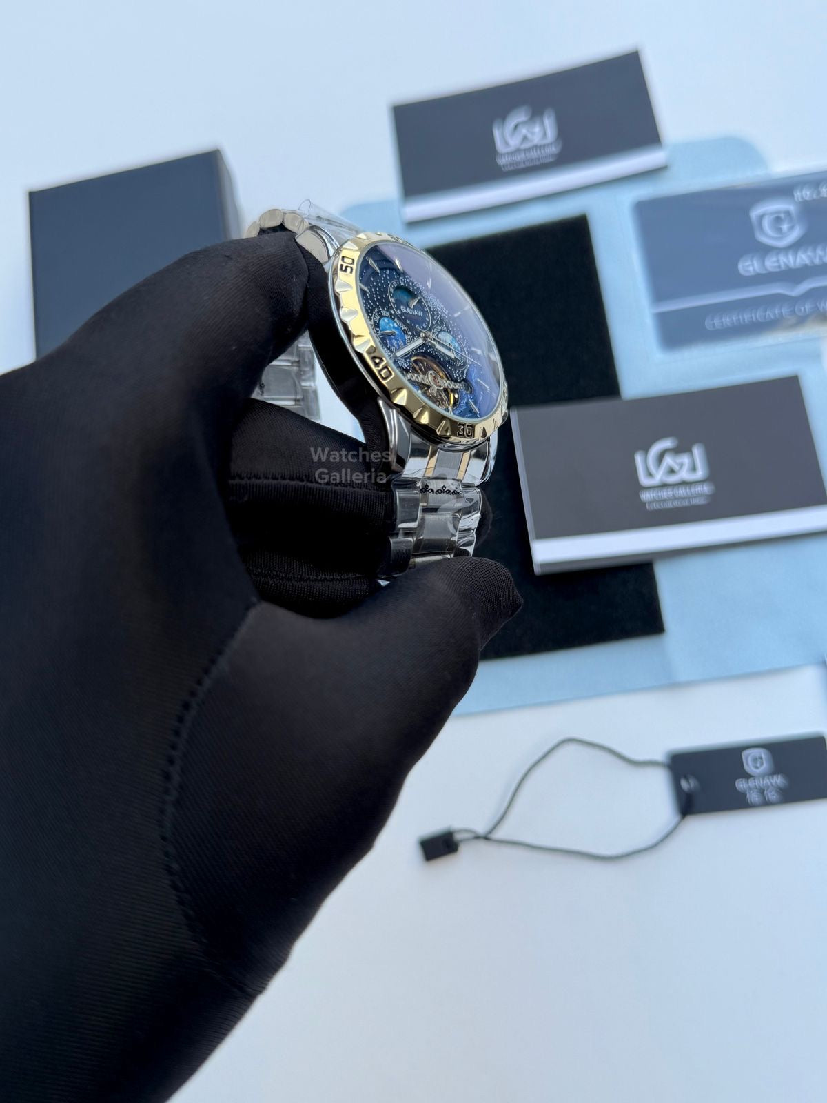 Glenaw Moonphase Automatic (Blue/Gold) GL8919 Watches Galleria