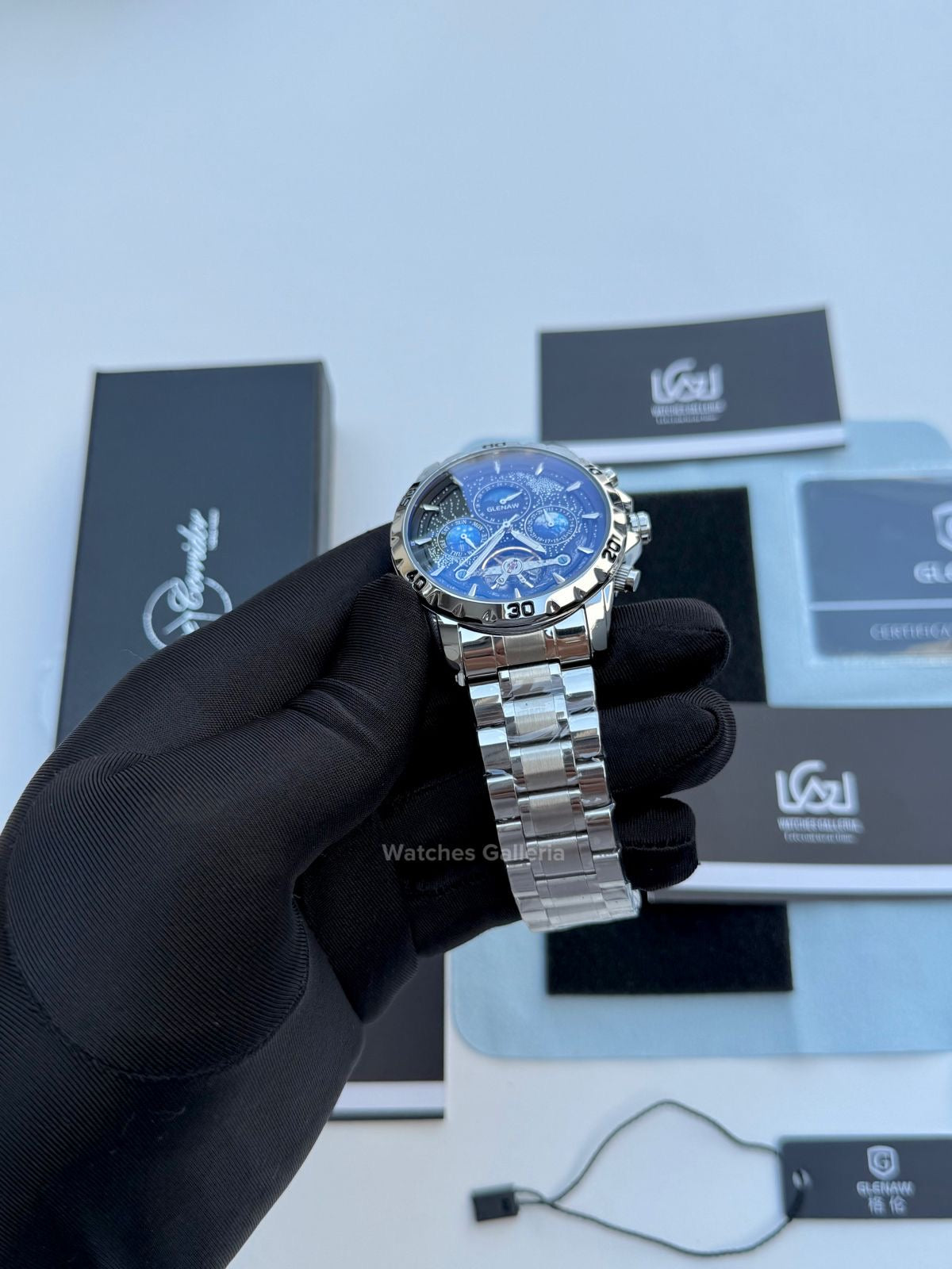 Glenaw Moonphase Automatic (Black) GL8919 Watches Galleria