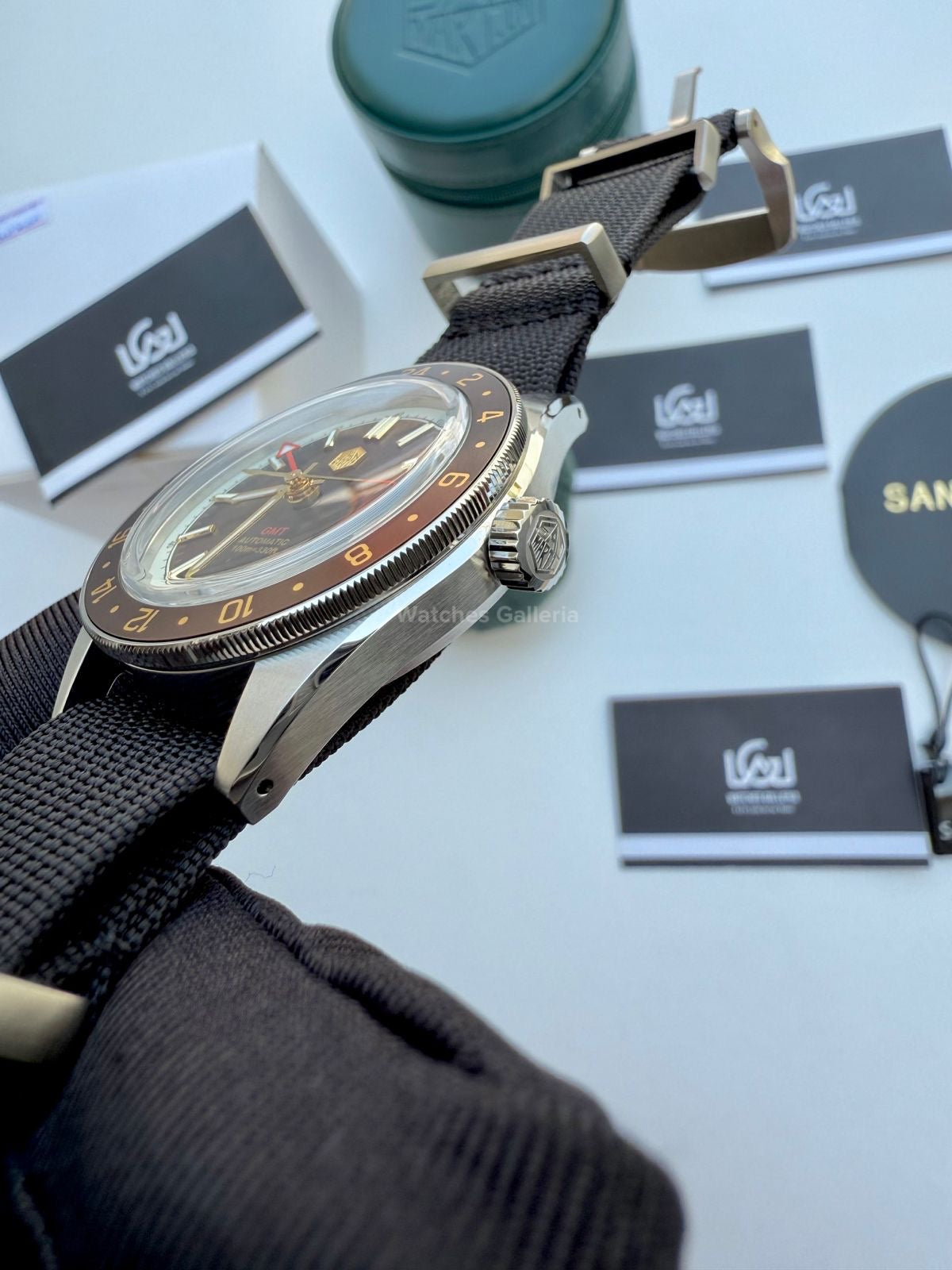 San Martin GMT RootBeer Automatic (Black Nato Straps) SN0116 Watches Galleria