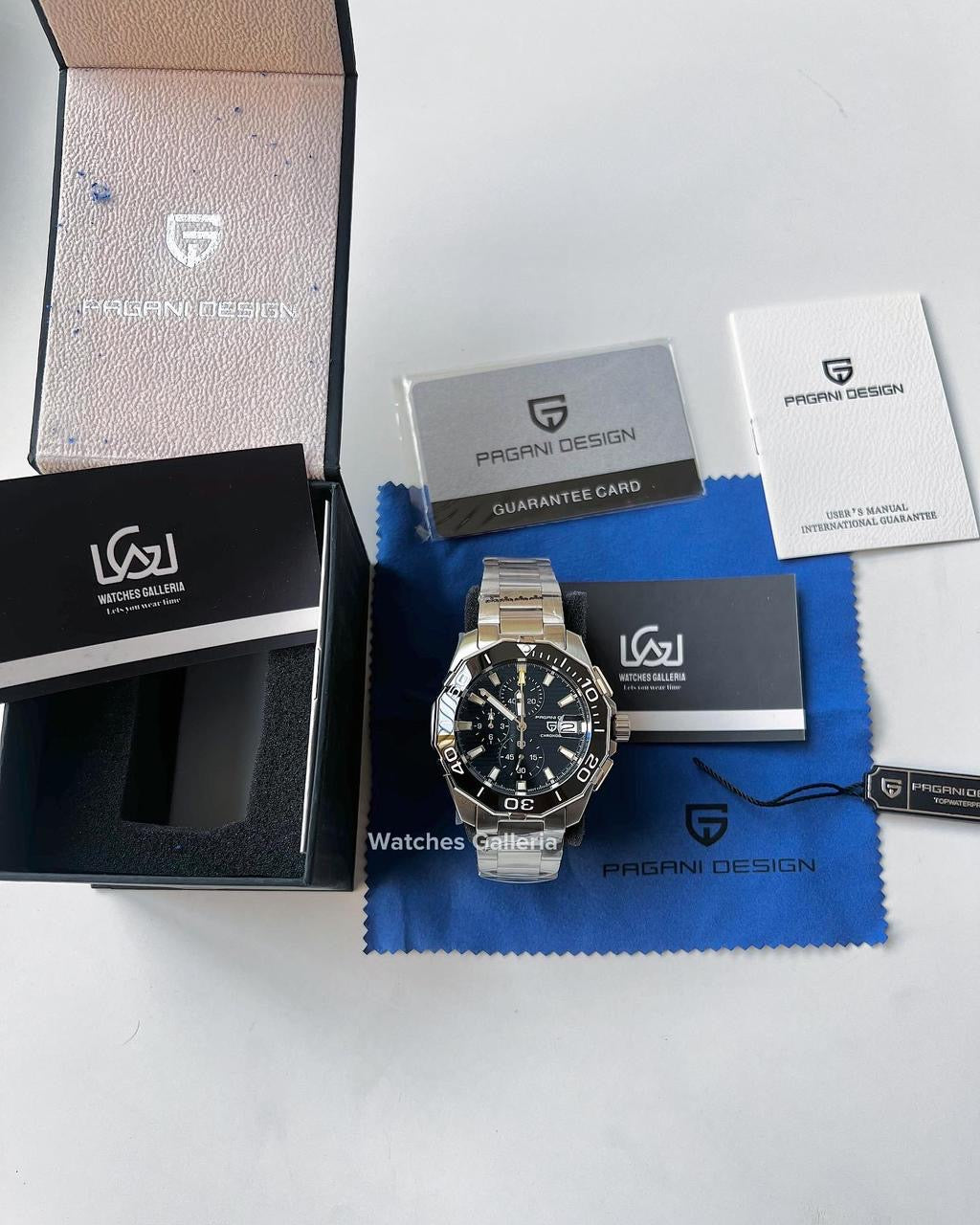 Pagani Design Aquaracer Chronograph Quartz (Black) PD1617 “DISCONTINUED”
