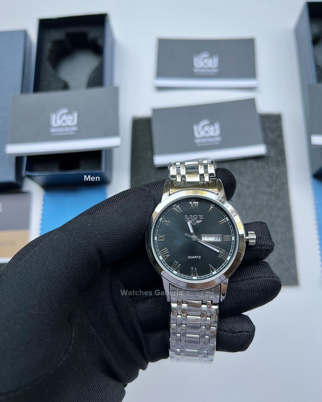 Lige Date Day Couple Watch (Black) Lige9846 Lige10007L
