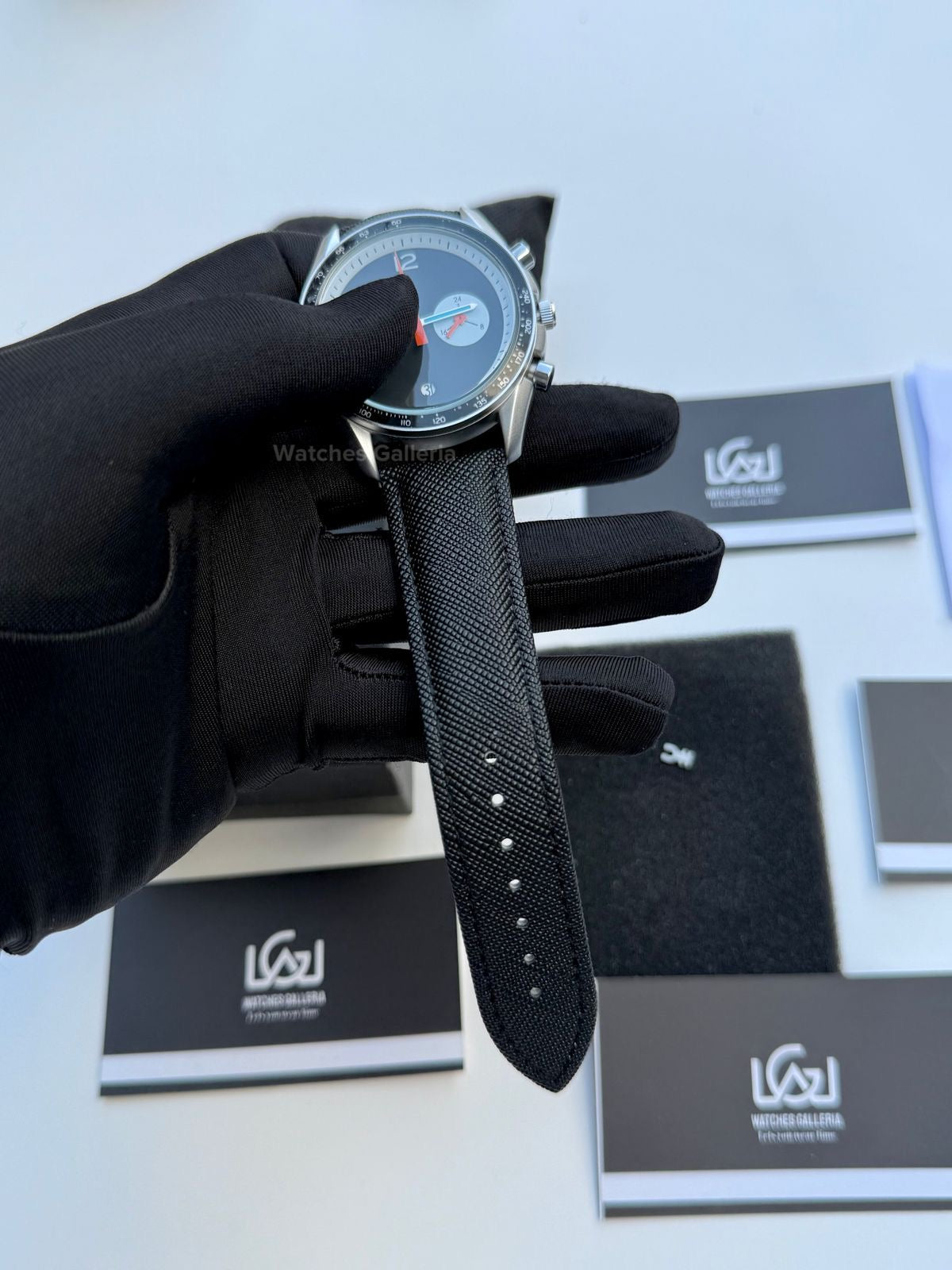 Ciloa Chronograph Leather Quartz (Black) ciloa507 Watches Galleria