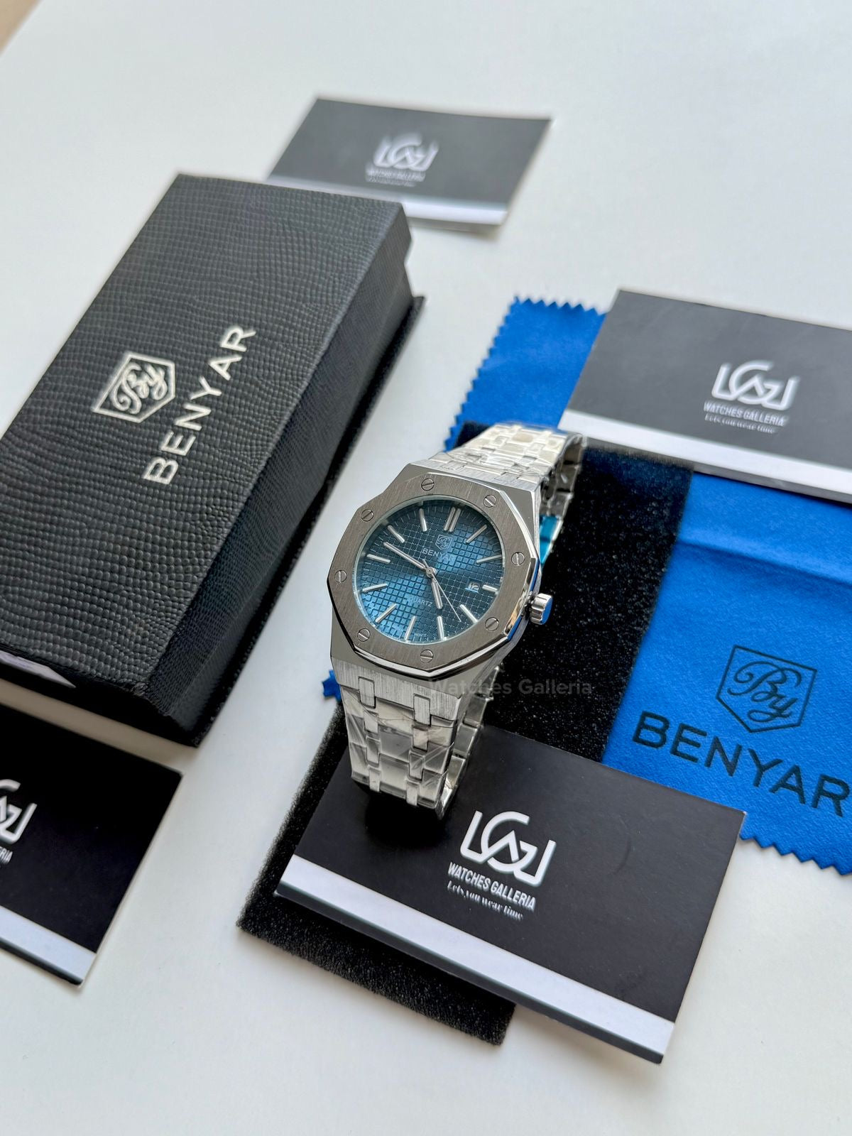 Benyar Royal Oak V2 Quartz (Blue) By5156 Watches Galleria © Copyrights All Right Reserved