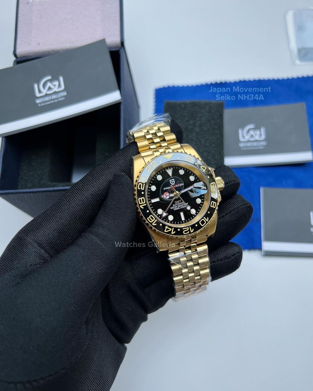 Pagani Design GMT Master II V5 Automatic Seiko NH34A (Full Gold) PD1662A âDISCONTINUEDâ