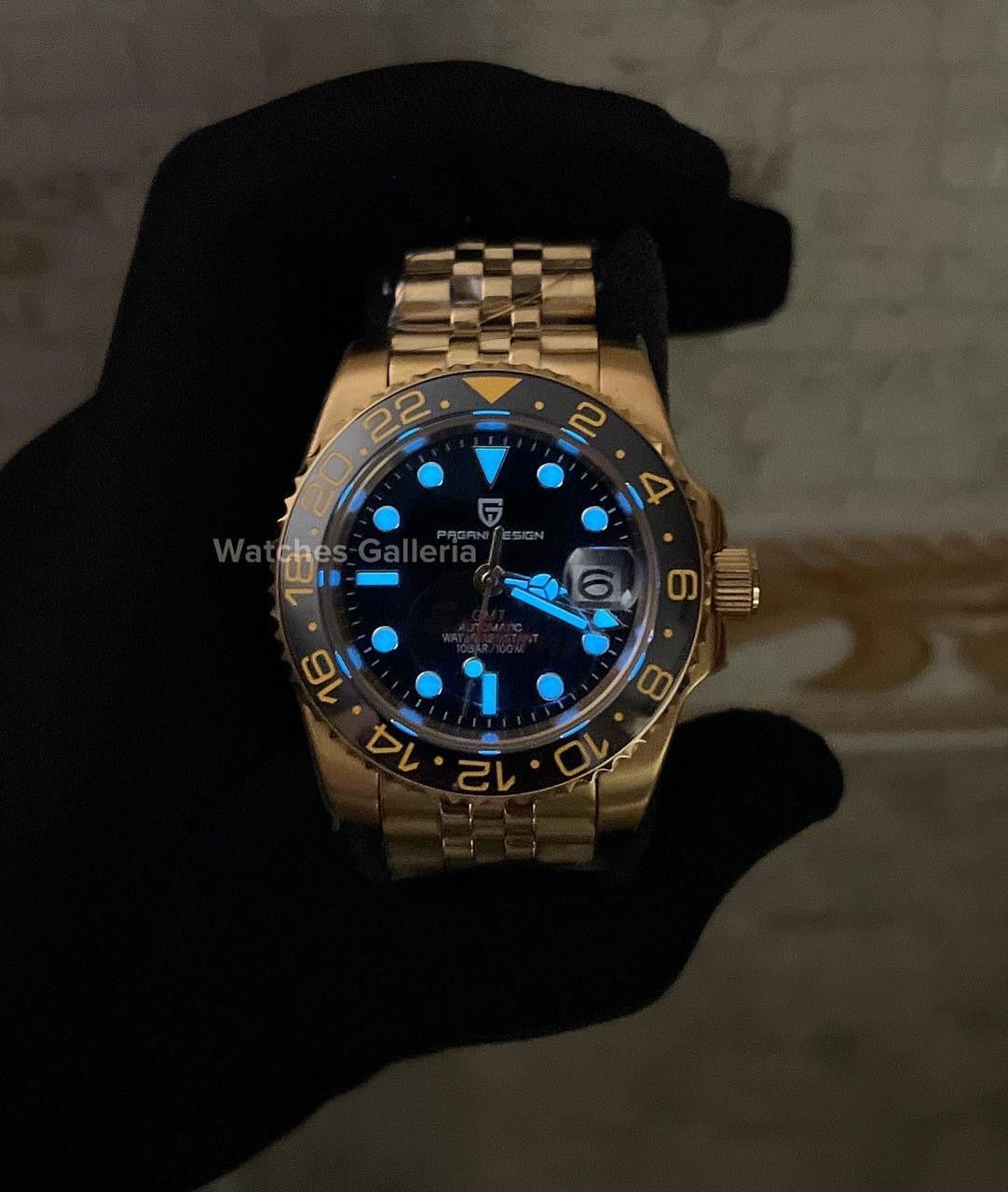 Pagani Design GMT Master V5 (Gold Black) PD1662