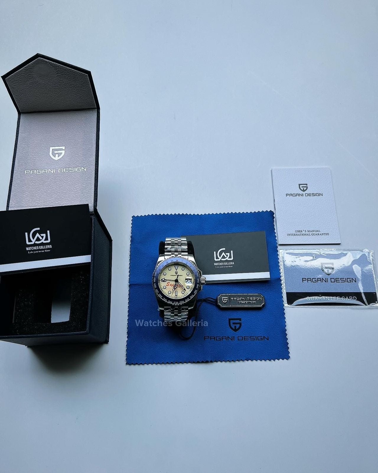 Pagani Design World Time GMT Master Automatic (Blue & Yellow) PD1758 Watches Galleria