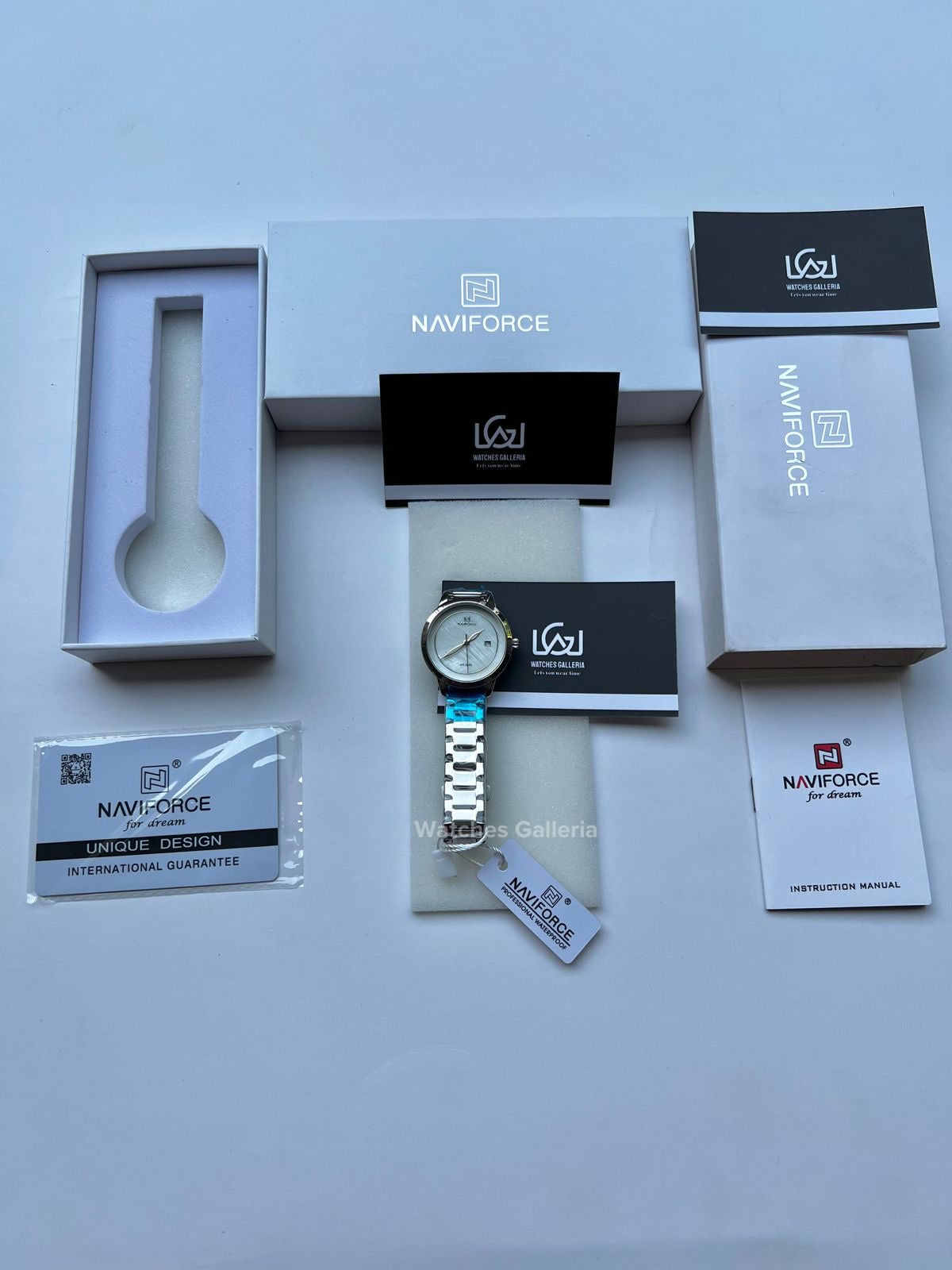 Naviforce Date Just Ladies (Silver) NF5008L Watches Galleria