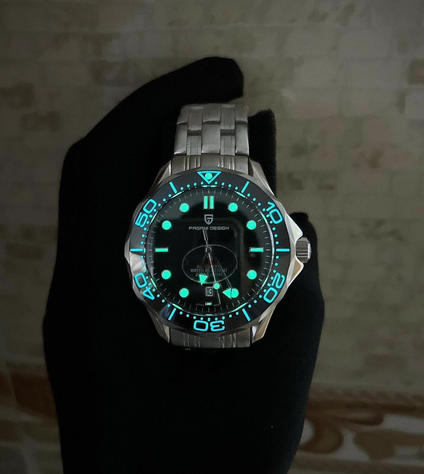 Pagani Design Seamaster Diver (Black) PD1685 Watches Galleria