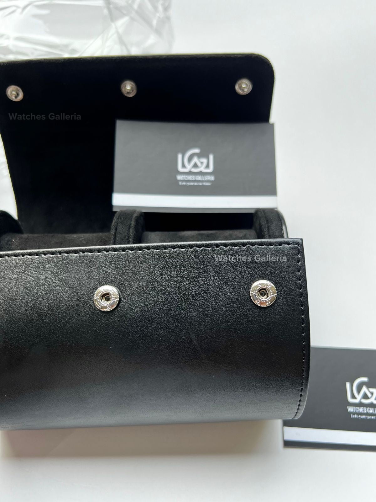 Watch Travel Box Roll 2 Slots (Black) Watches Galleria
