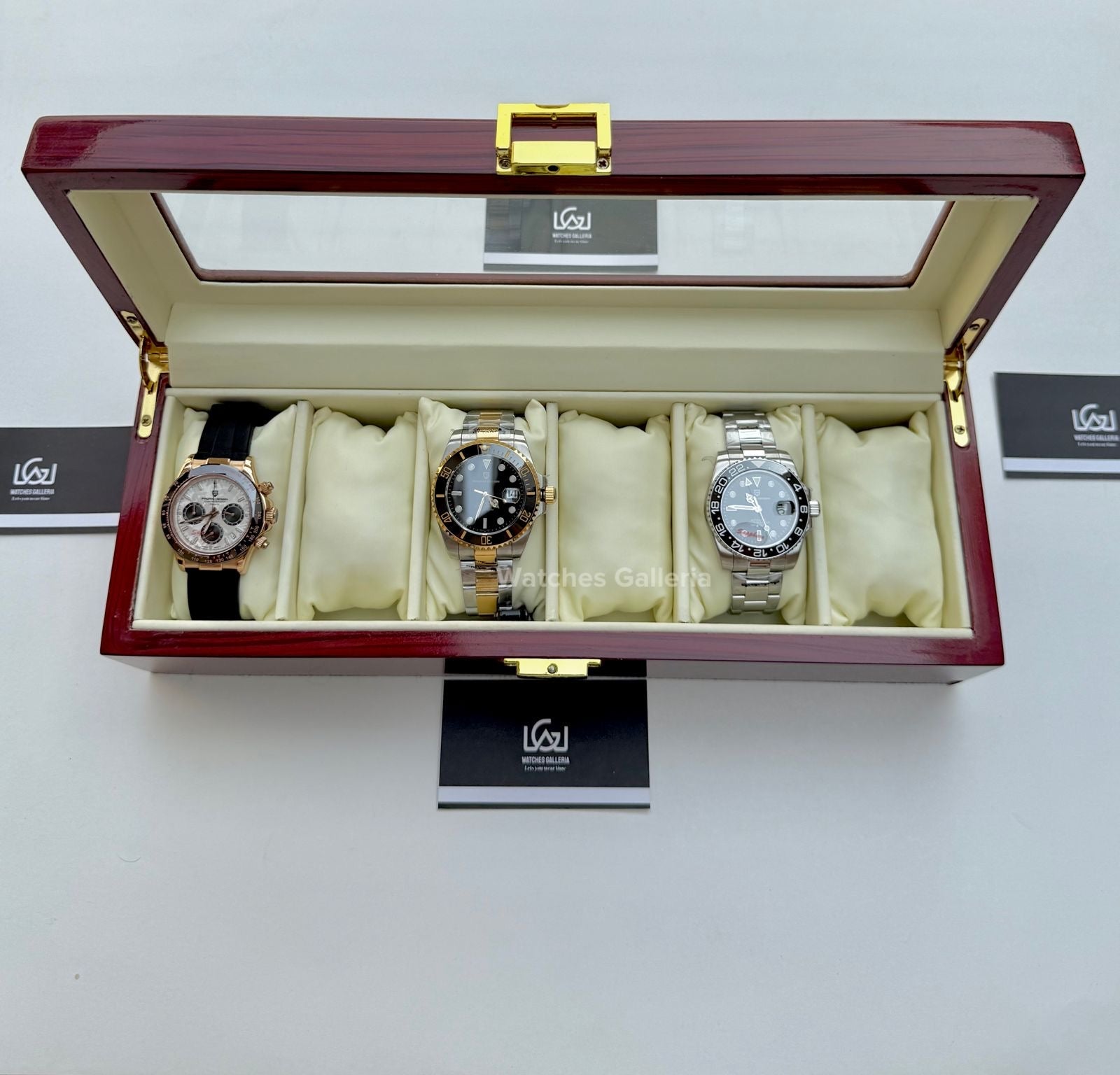 Watch Organizer Box Wooden (6 Slots) Watches Galleria