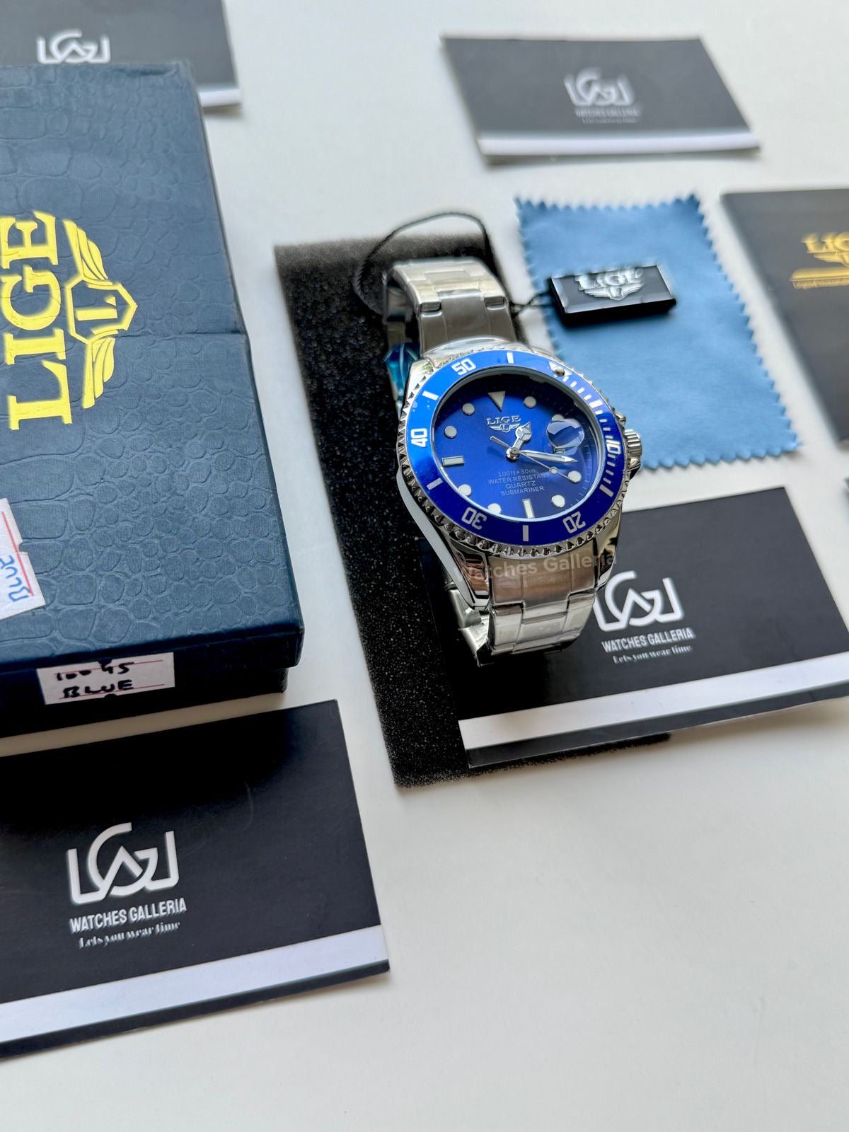 Lige Submariner Smurf Quartz Lige10045 Watches Galleria © Copyrights All Right Reserved
